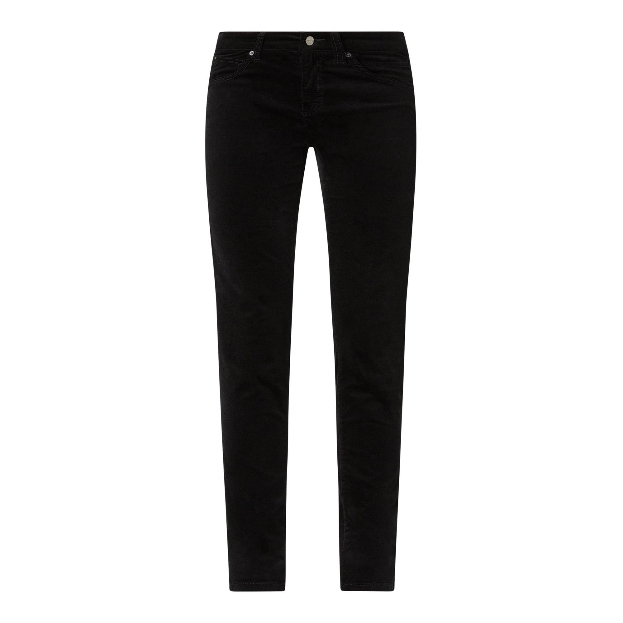 Cambio Fluwelen Broek Met Smalle Pasvorm, Model 'pina' in het Zwart - Lyst