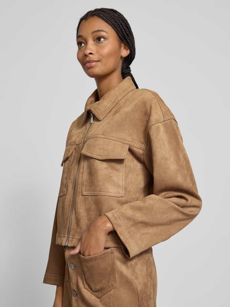 Oberbekleidung Only Mantel Wildleder Look ONLY Lederjacken Für