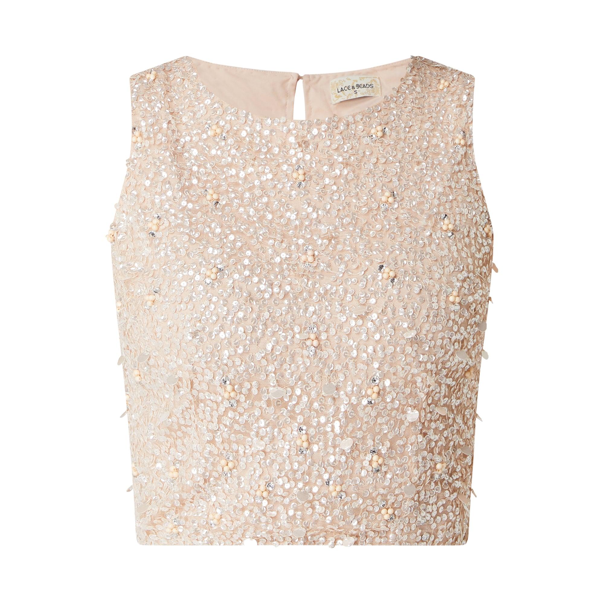 LACE & BEADS Crop Top mit Pailletten Modell 'Picasso' in Pink | Lyst DE