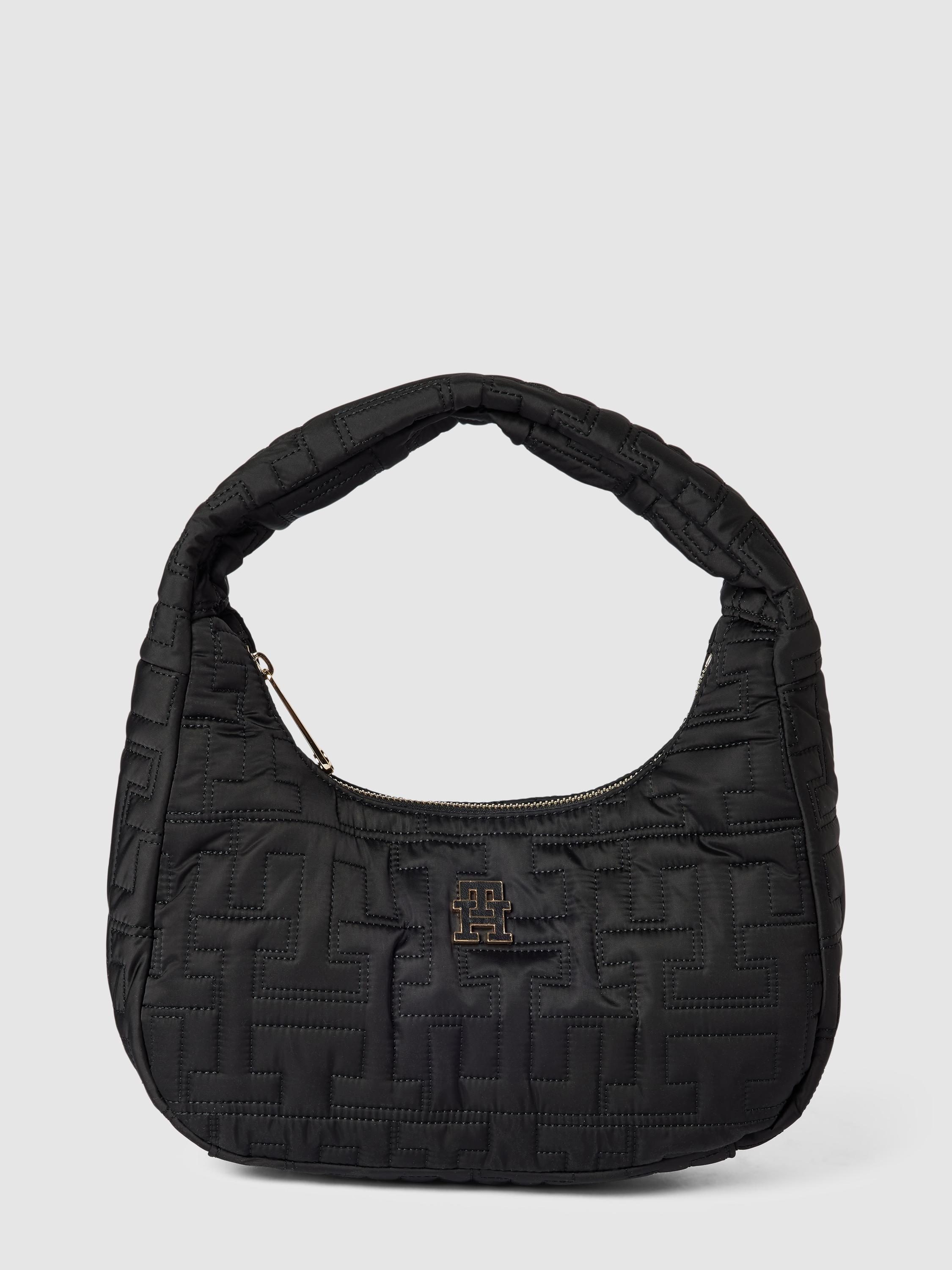 Tommy Hilfiger Hobo Bag mit LabelDetails in Schwarz Lyst DE