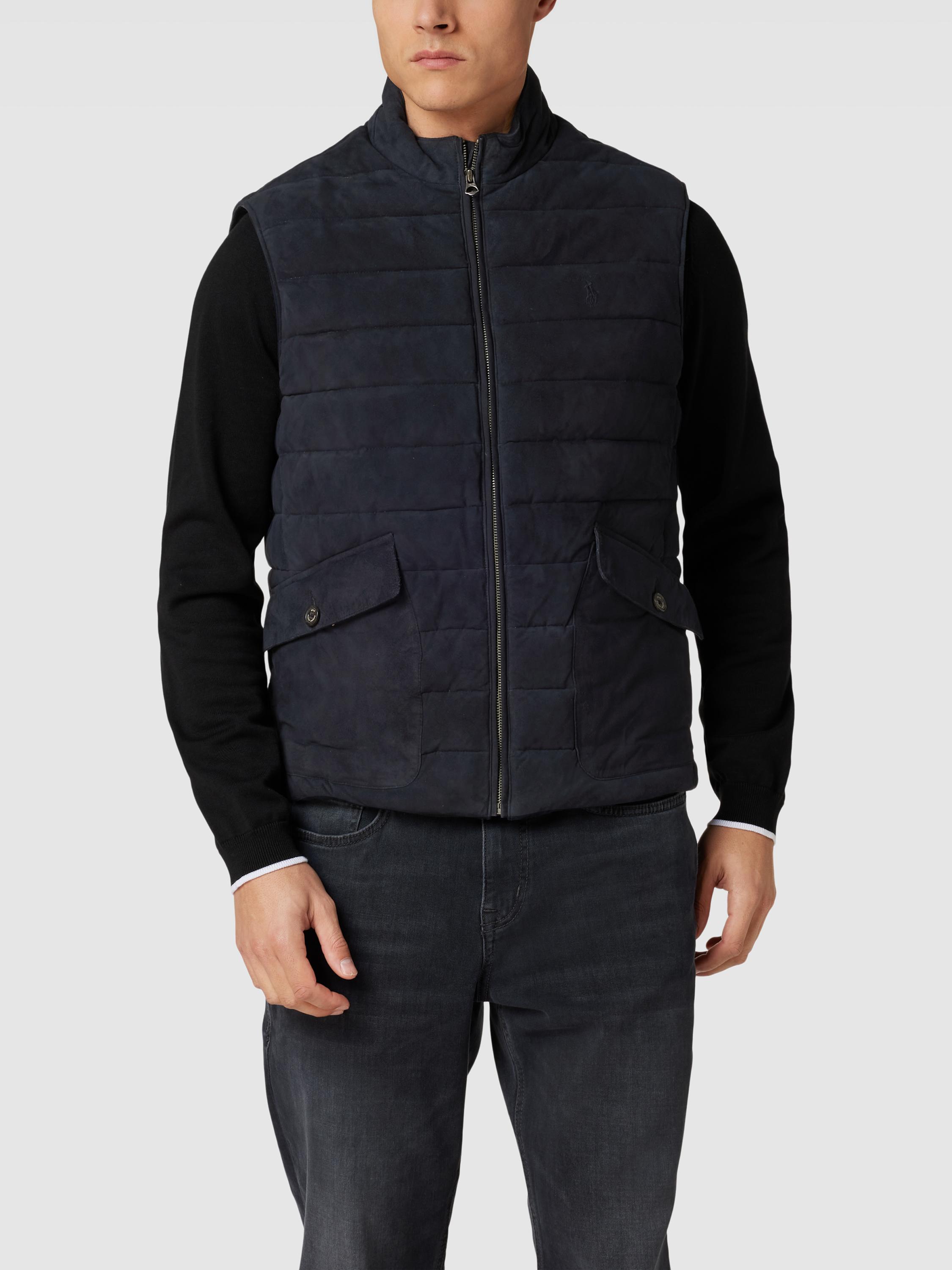 Polo Ralph Lauren Bodywarmer Van Echt Leer in het Blauw voor heren Lyst NL
