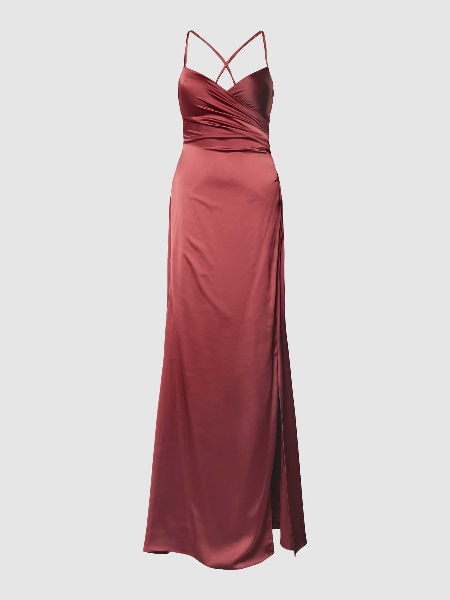 abendkleid rostrot