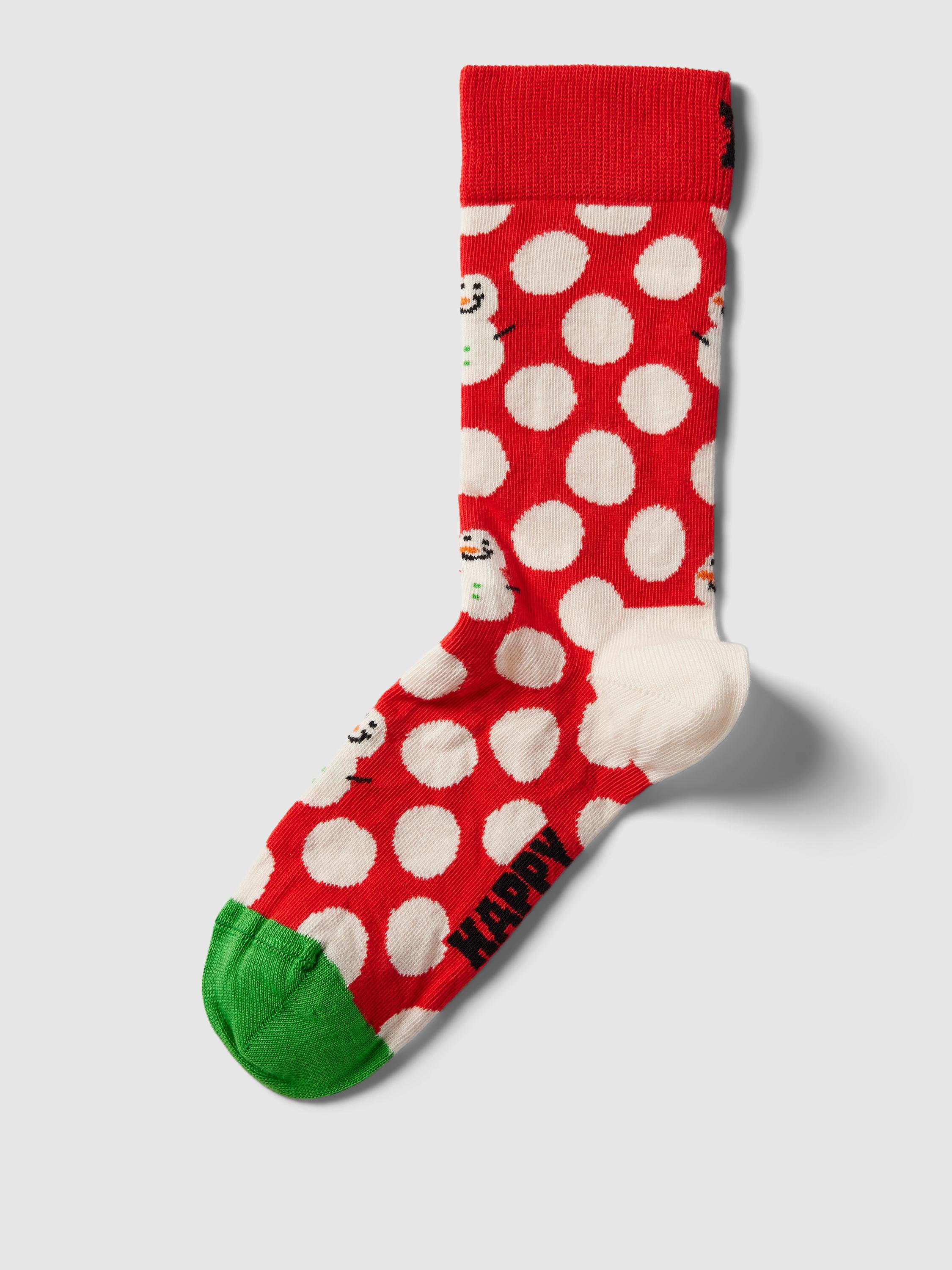 Happy Socks Socken mit Allover-Muster Modell \'Big Dot Snowman\' in Rot |  Lyst DE