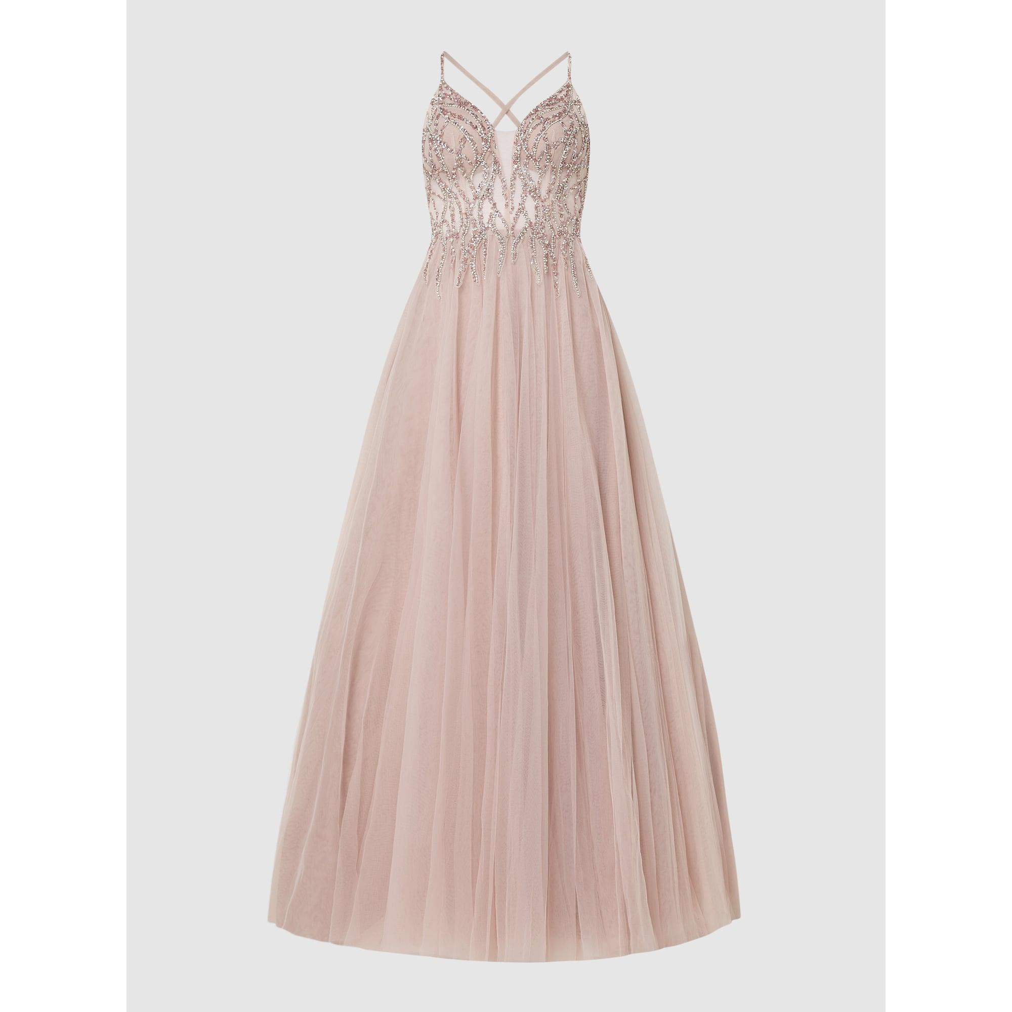 Luxuar Abendkleid aus Tüll mit Strasssteinen in Pink | Lyst DE