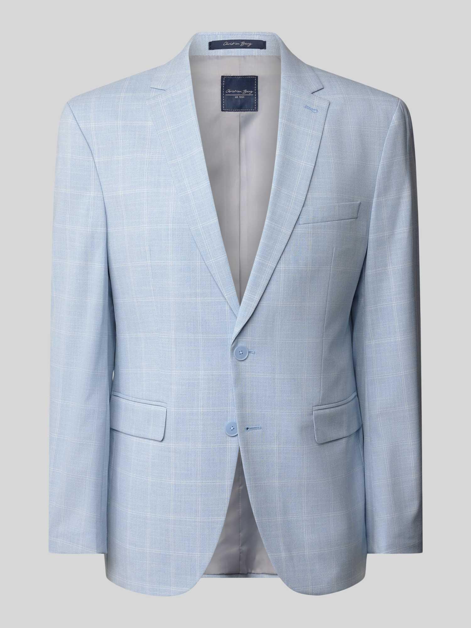 Christian Berg Men 2 knoops Colbert Met Viscose En Rasterruit in het Blauw voor heren Lyst NL