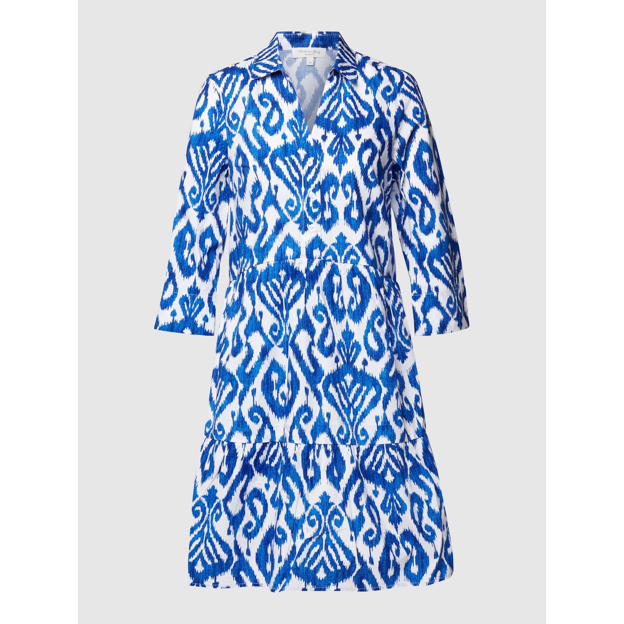 Christian Berg Women Knielanges Kleid mit Volantsaum in Blau | Lyst DE