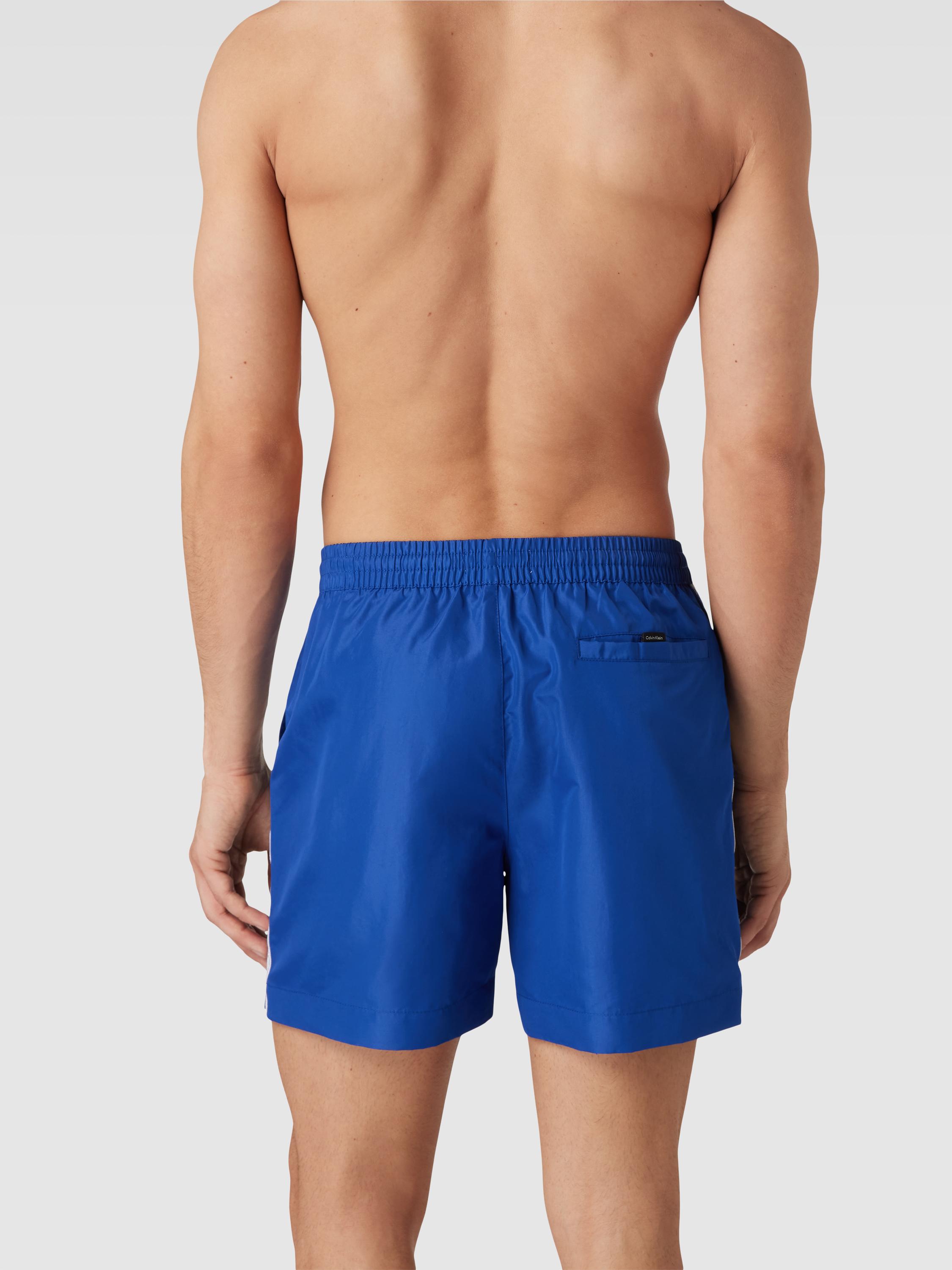 Calvin Klein Zwembroek Met Labeldetails in het Blauw voor heren | Lyst NL