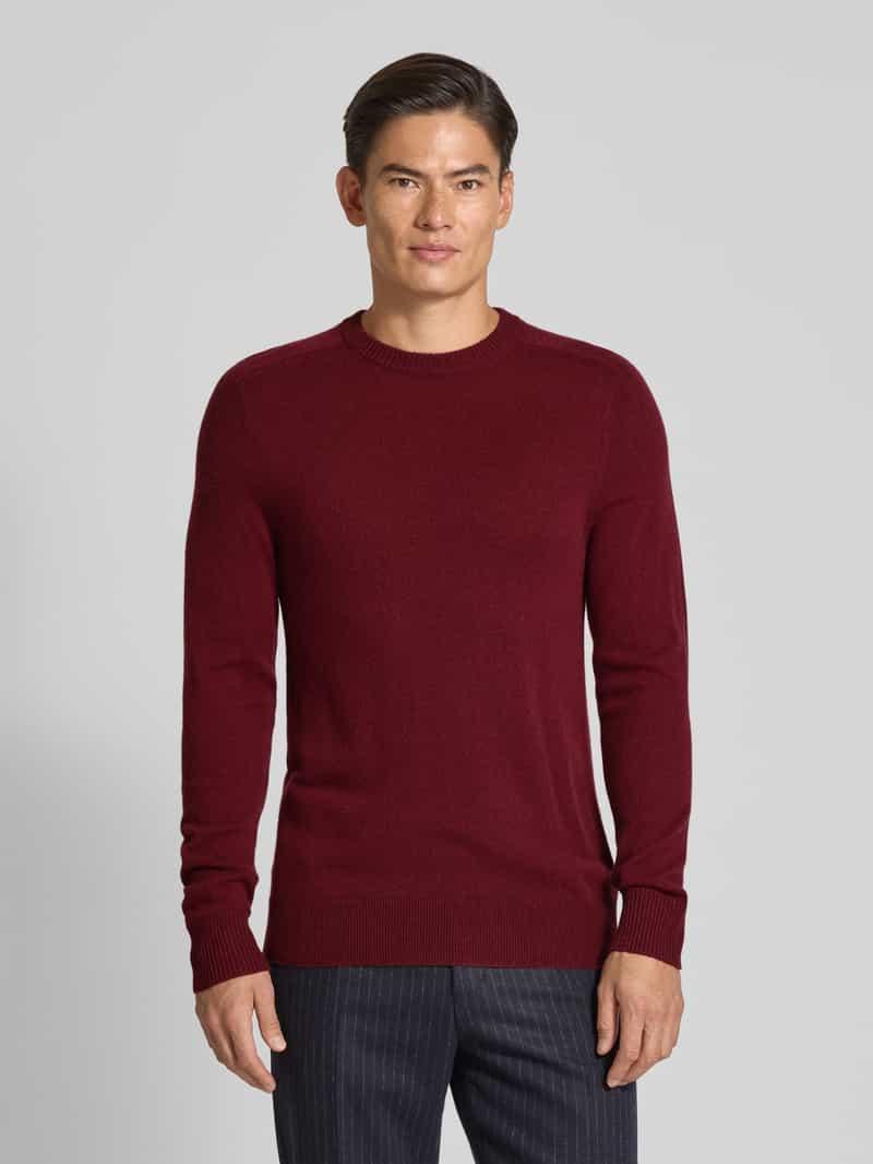 FTC Cashmere Kaschmirpullover mit Rundhalsausschnitt in Rot für