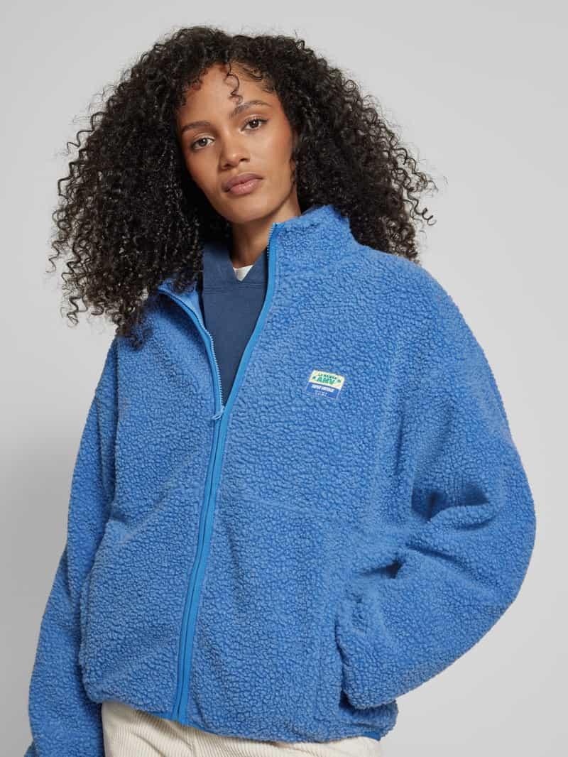 American Vintage Jacke Aus Teddyfell Modell 'Hoktown' in Blau