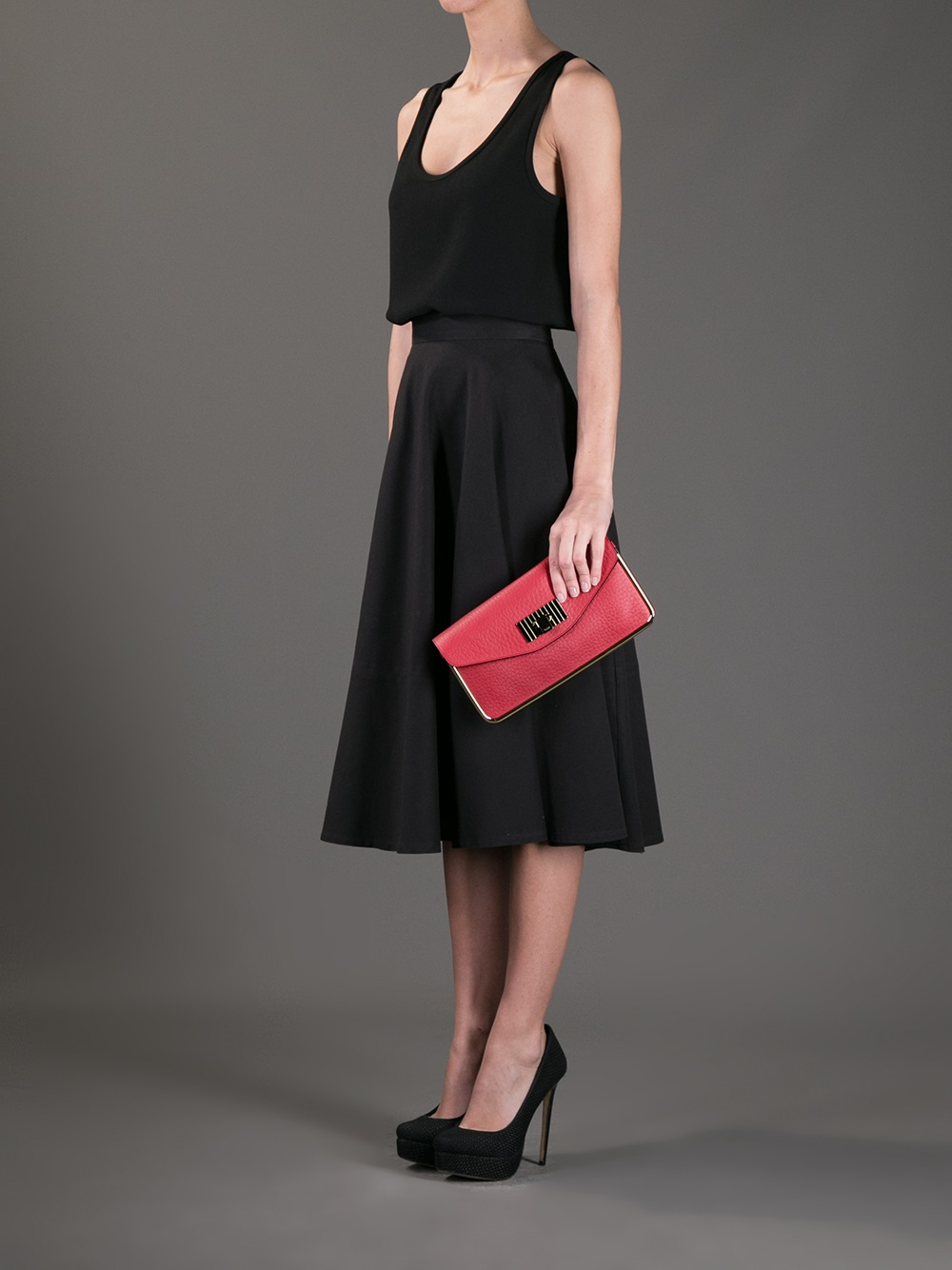Chlo \u0026#39;Sally\u0026#39; Clutch in Red | Lyst  