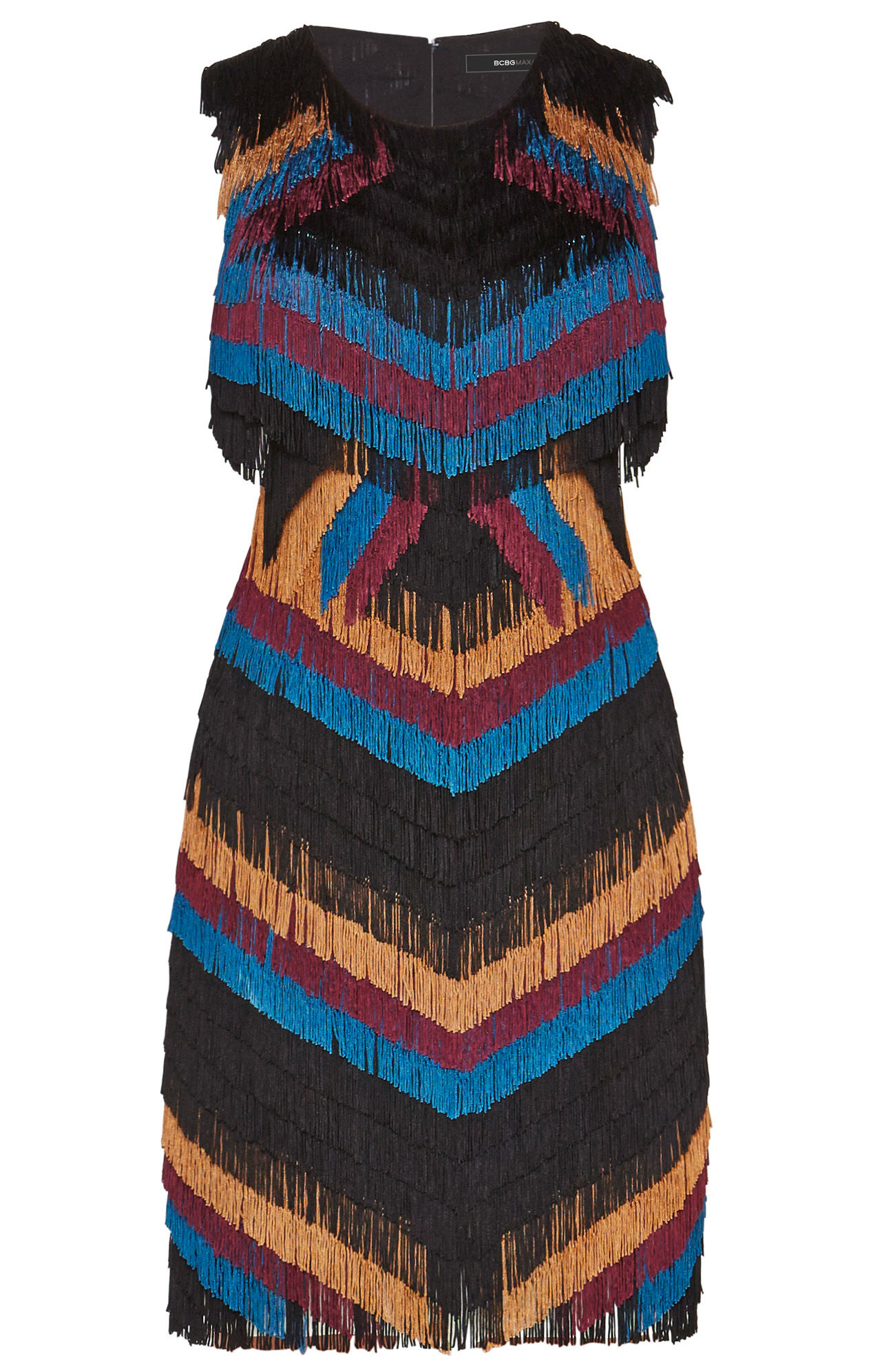 multi coloured fringe dress