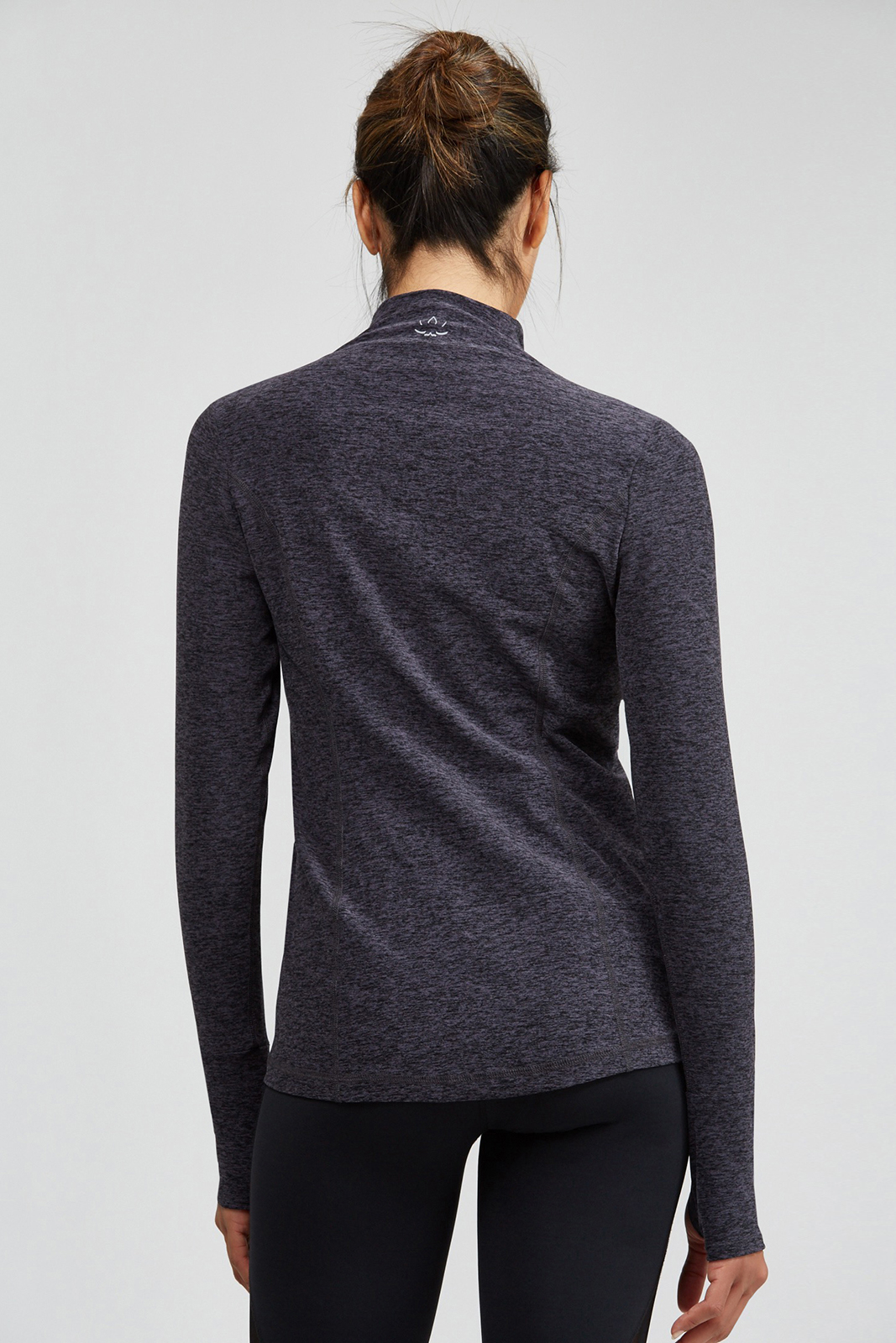 Download Beyond Yoga Synthetic Fitted Mock Neck Jacket in Black ...