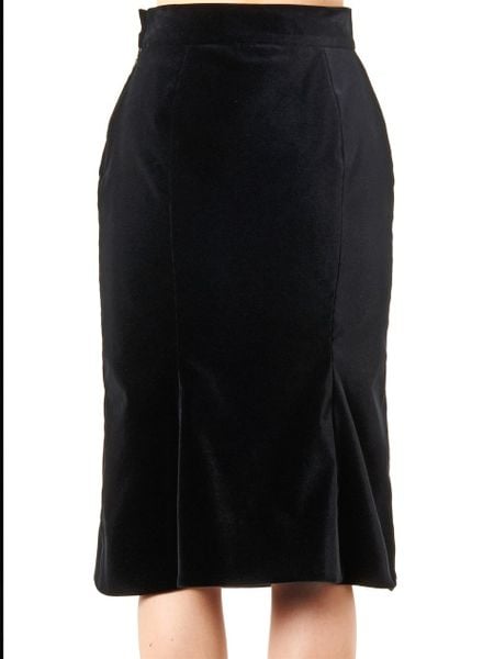 Vivienne Westwood Red Label Velvet Pencil Skirt in Black | Lyst
