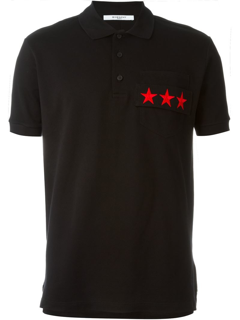 Givenchy Embroidered Star Polo Shirt in 