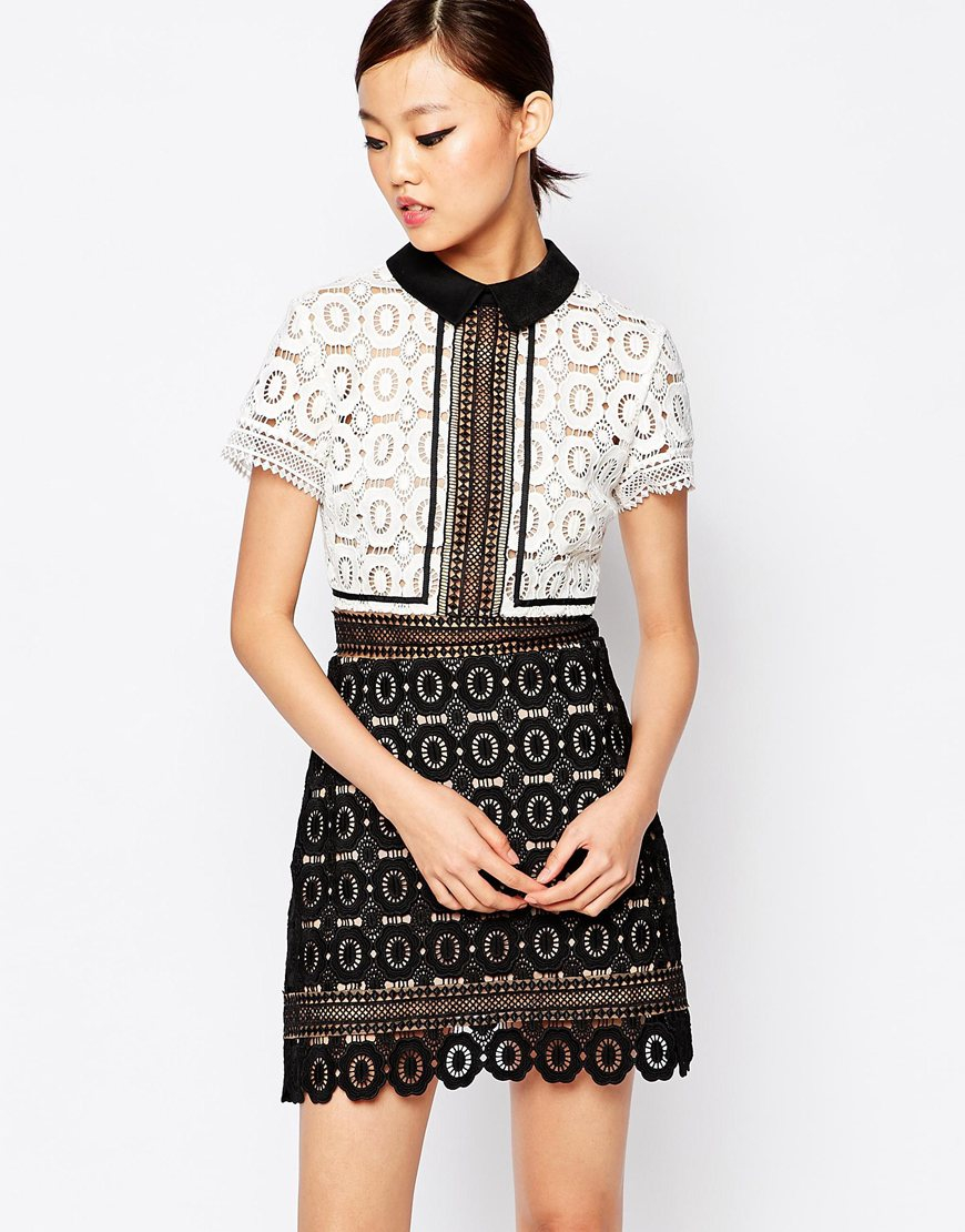 self portrait black white dress