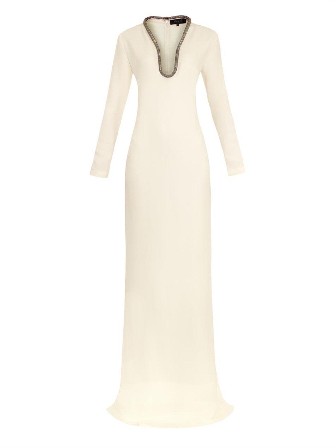 white gucci dress