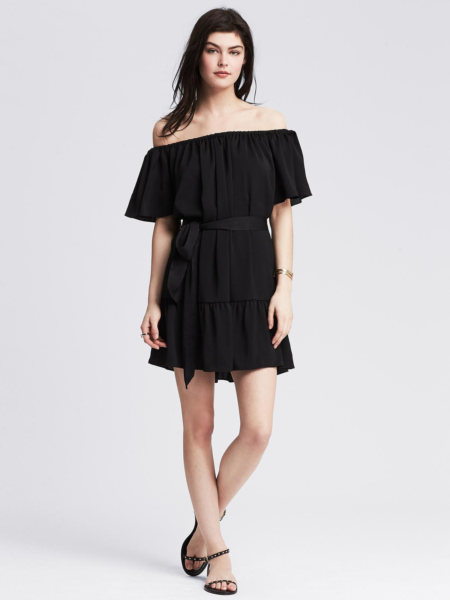banana republic off the shoulder dress