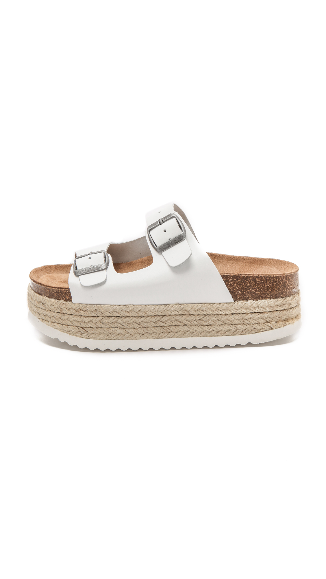 Jeffrey Campbell Aurelia Platform Espadrille Sandals - White | Lyst