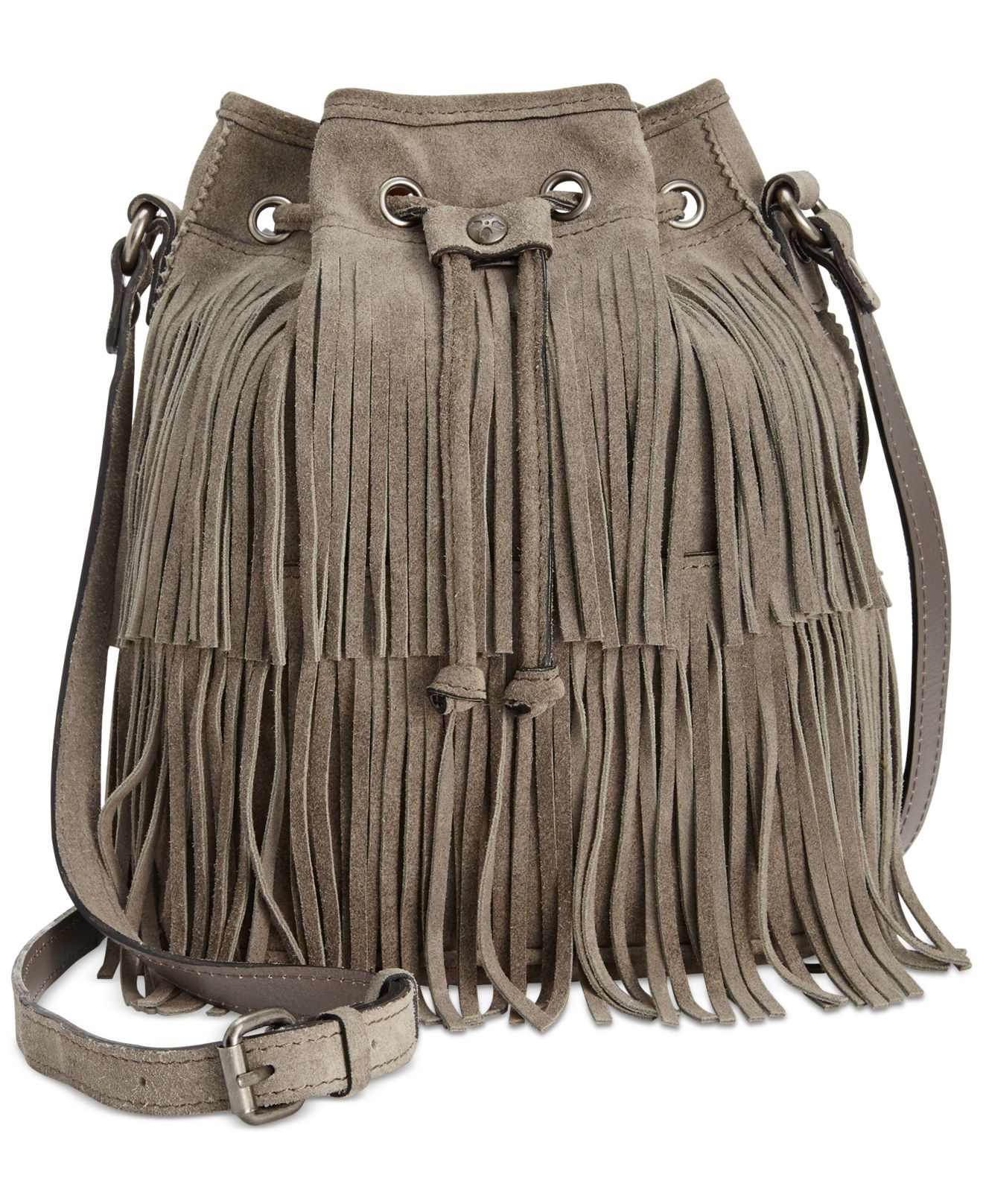 Patricia Nash Suede Bronte Bucket Bag in Grey (Gray) Lyst