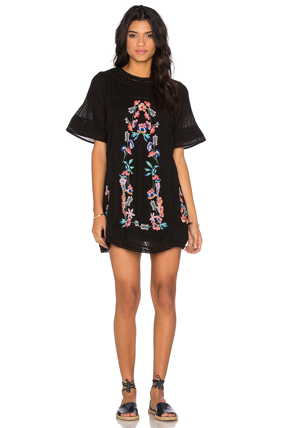 free solid gauze dress white in black save 89 lyst free solid gauze dress white in black save 89 lyst