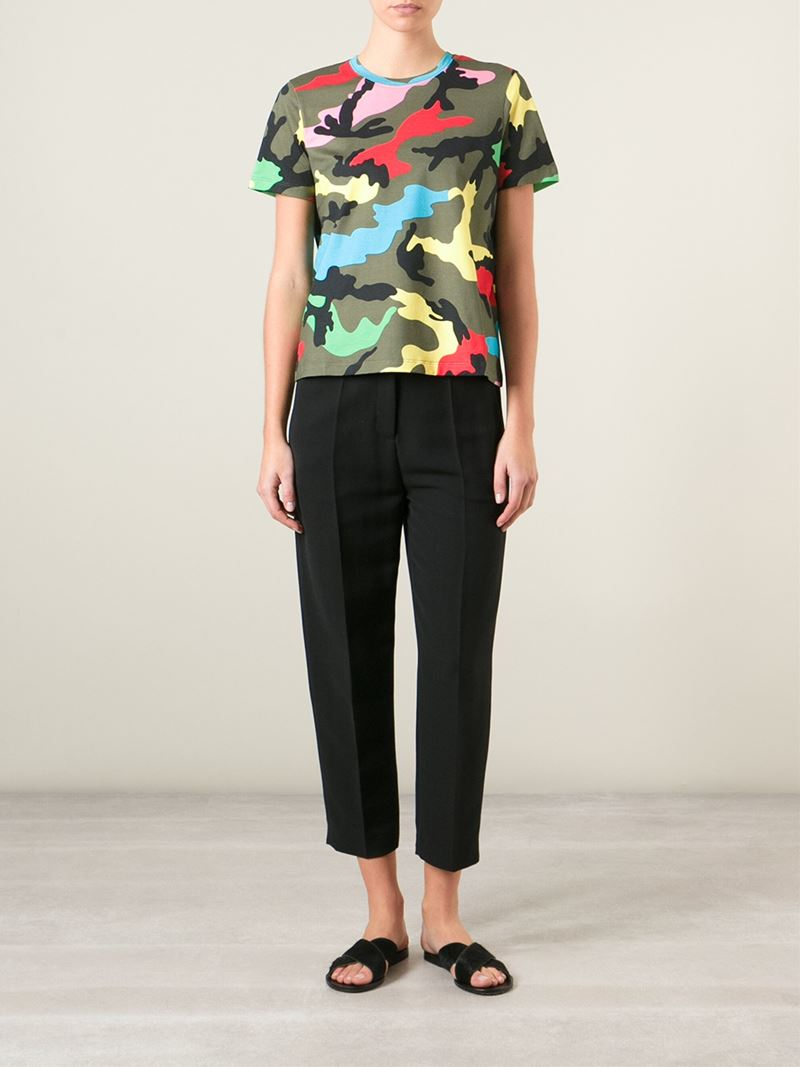 Valentino 'rockstud' Camouflage T-shirt 
