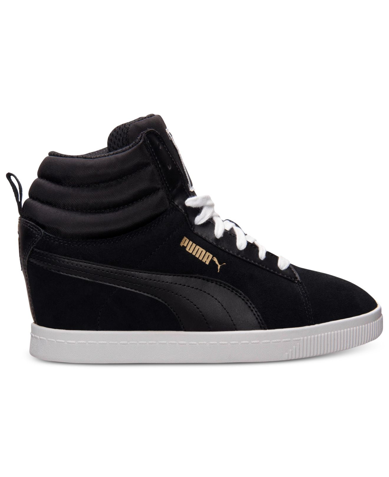 PUMA Women'S Classic Wedge Casual Sneakers From Finish Line in Black/Black  (Black) | Lyst