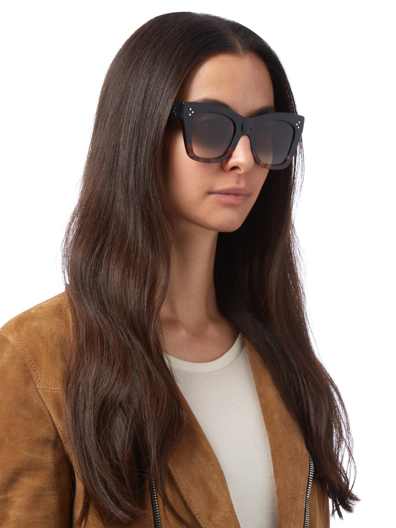 Celine D-frame Acetate Sunglasses in Brown | Lyst