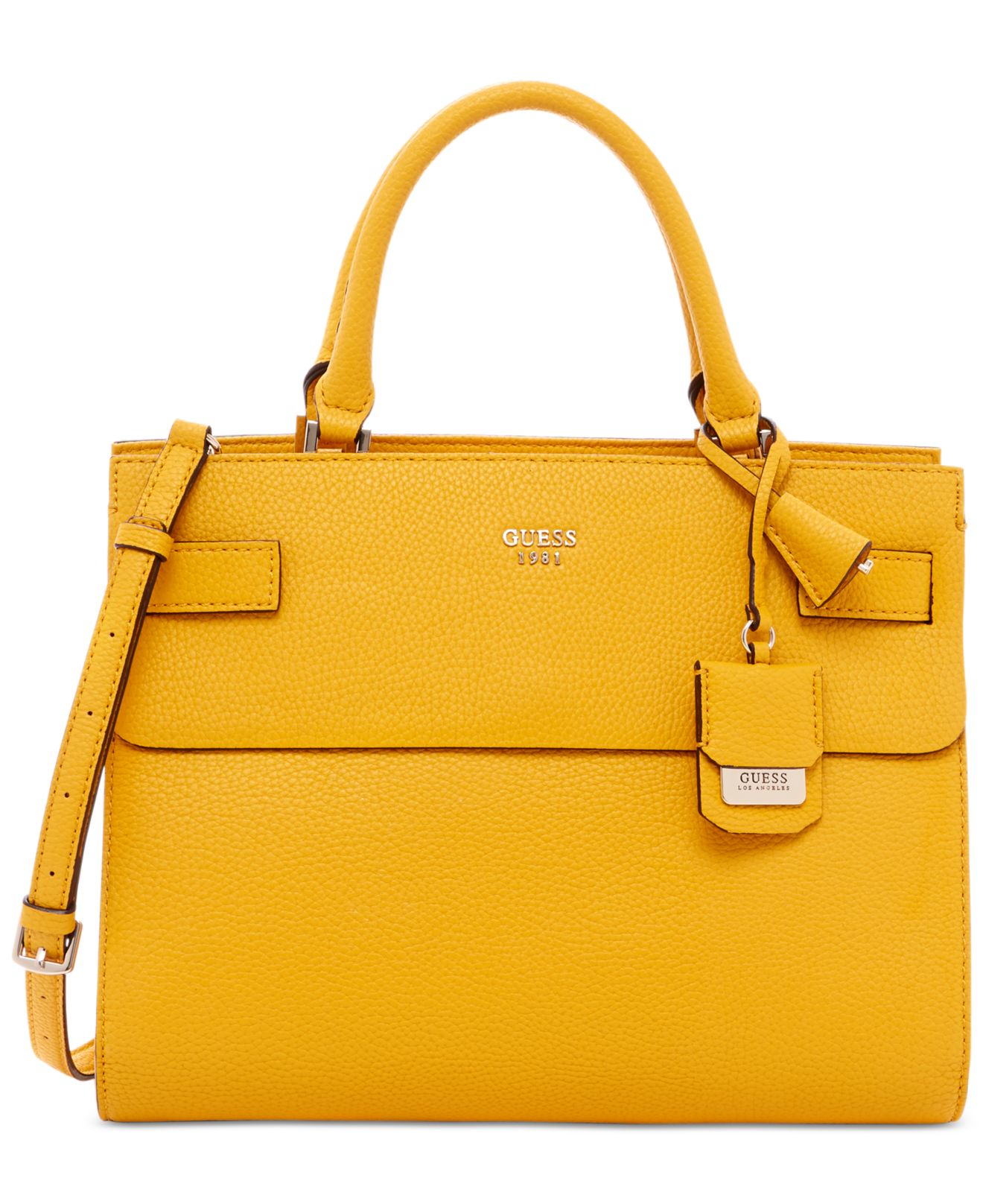 Guess Cate Satchel in Yellow - Lyst