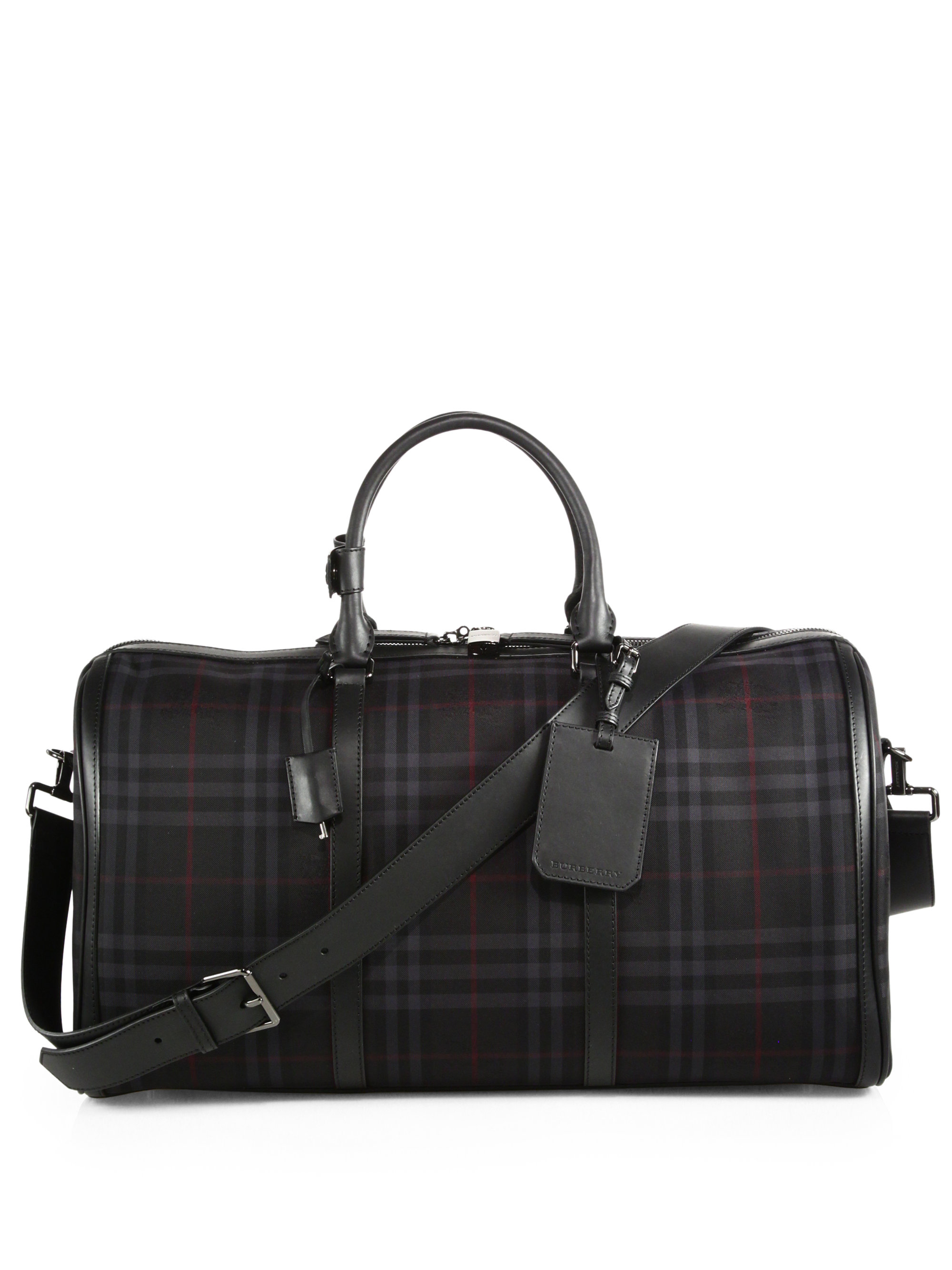 burberry duffle bag black