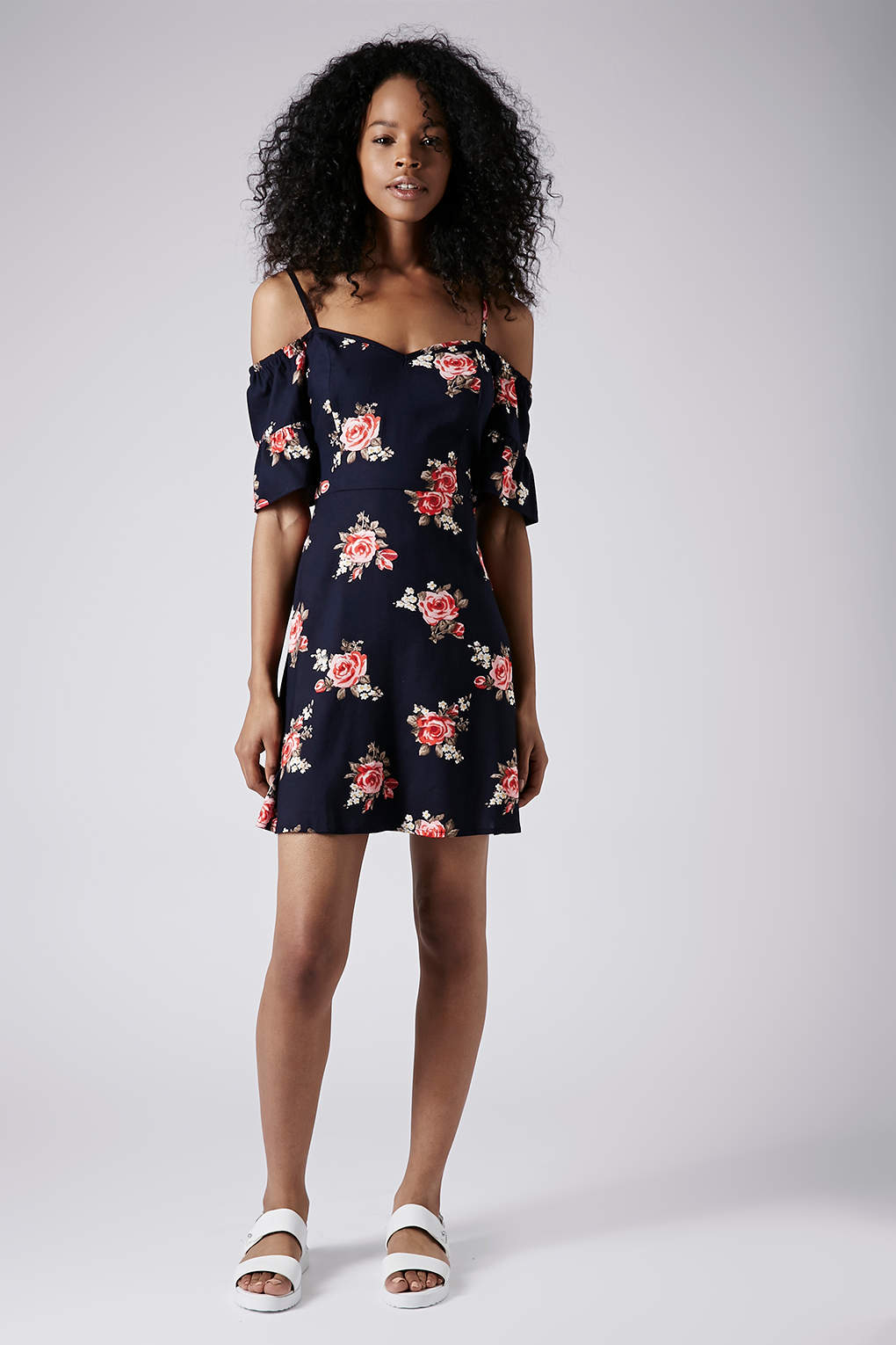 Lyst Frill Floral Dress By Band Of Gypsies in Blue