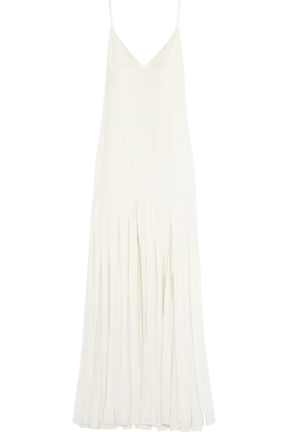 TOPSHOP Fringed Stretchcrepe Maxi Dress in White - Lyst