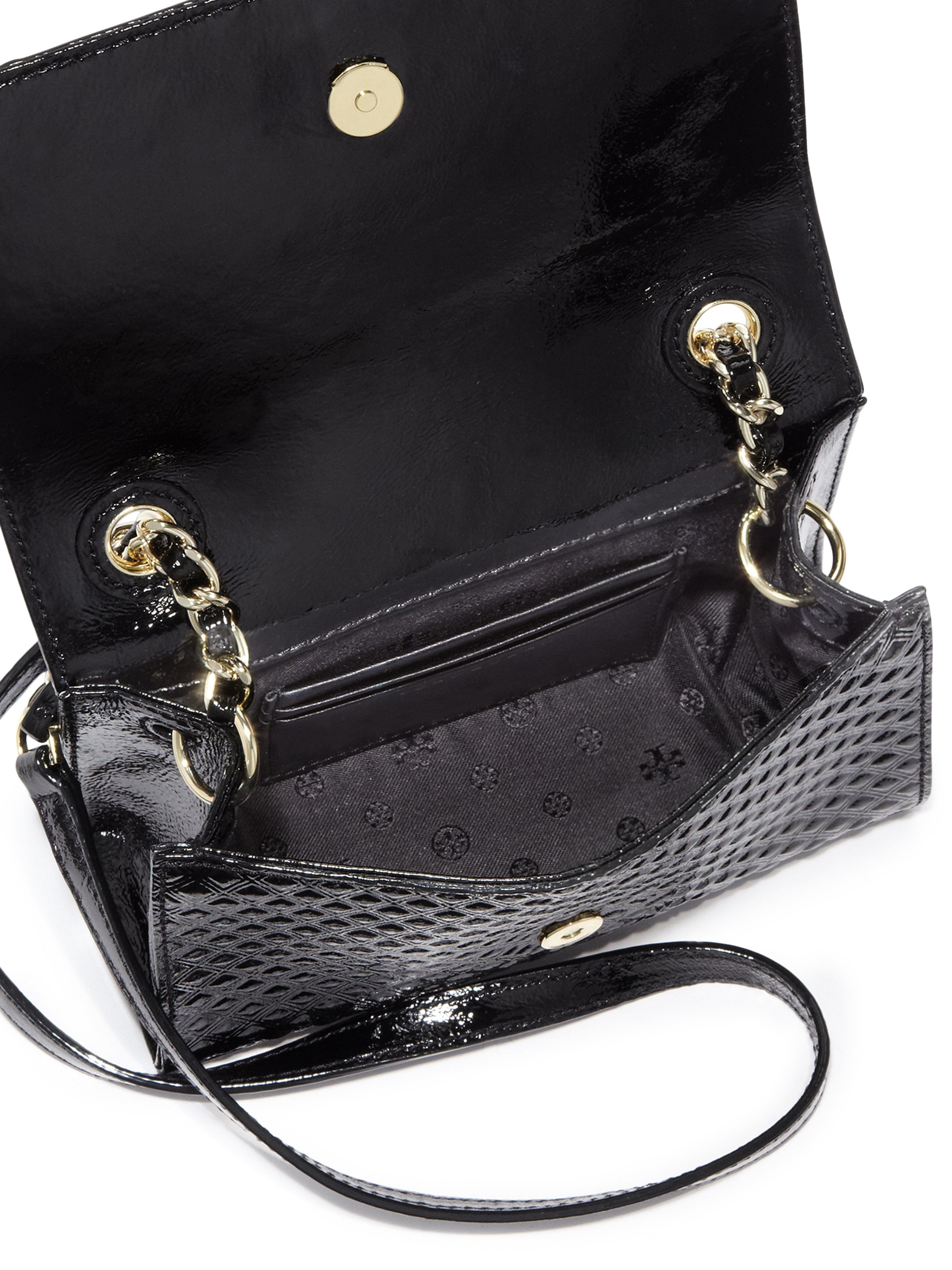 tory burch black patent leather