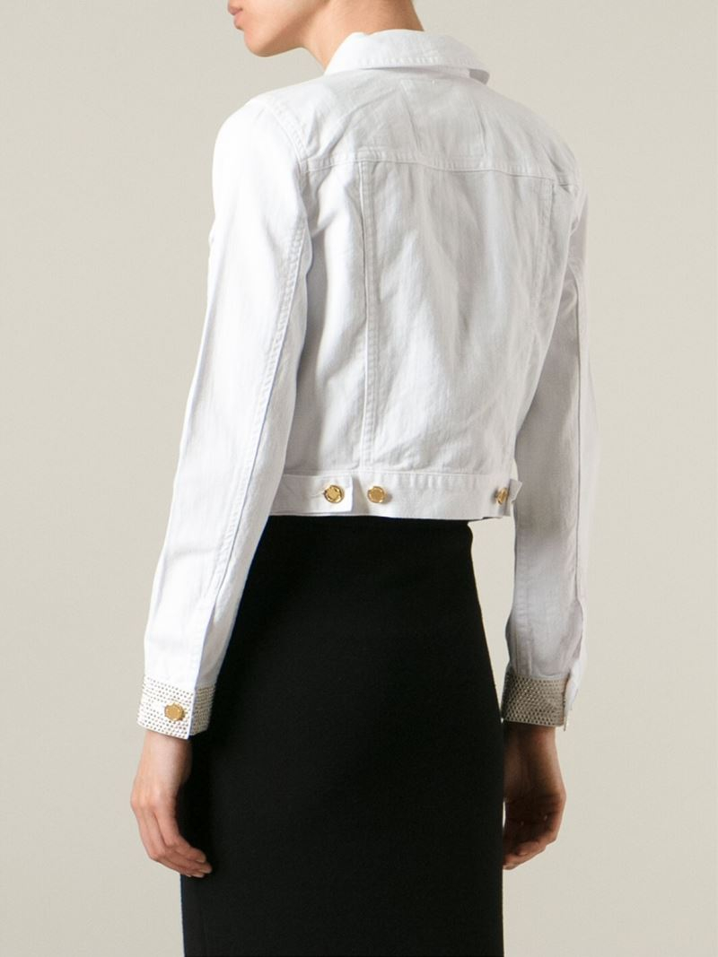 michael kors white jean jacket