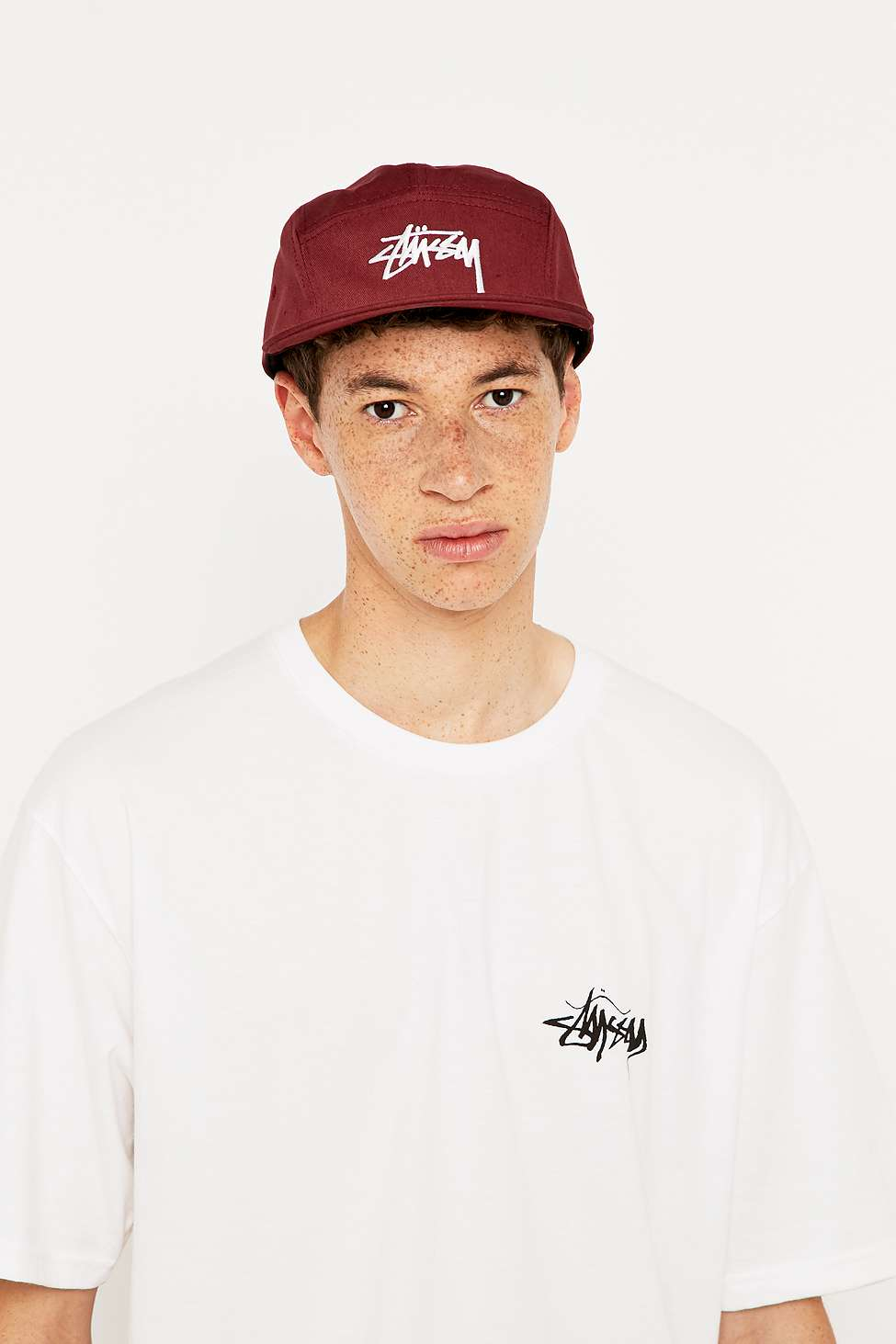 burgundy stussy hat
