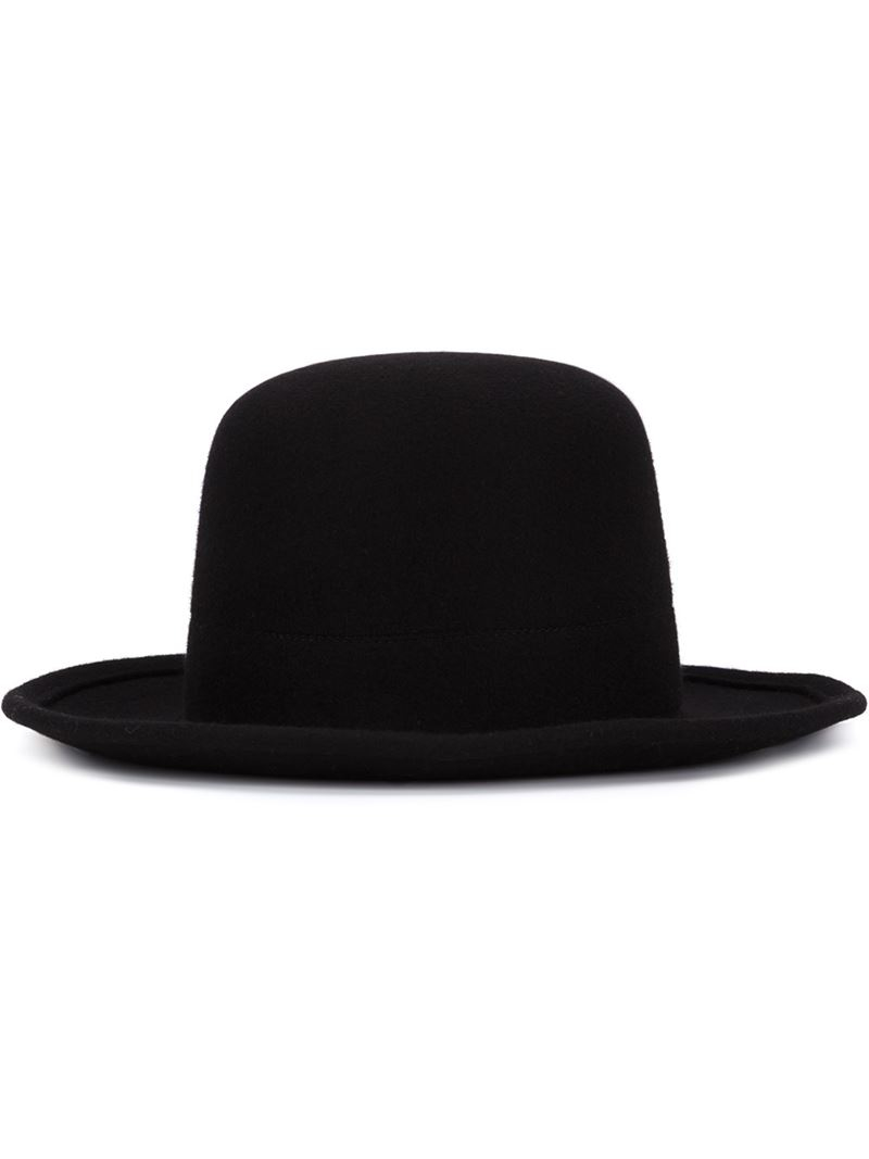 wide brim bowler hat
