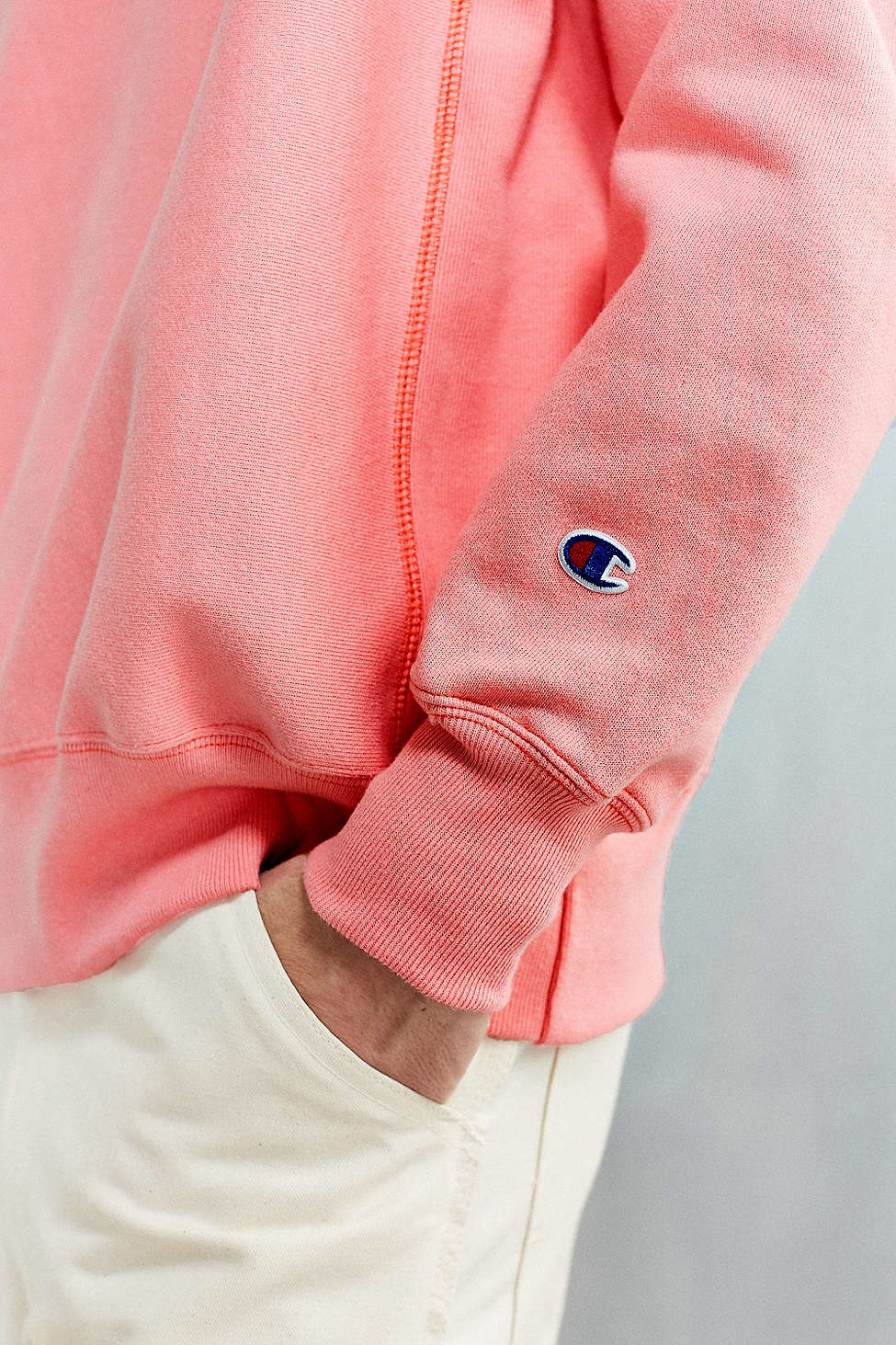 Champion Reverse Weave Crew-neck Sweatshirt in Pink for Men - Lyst
