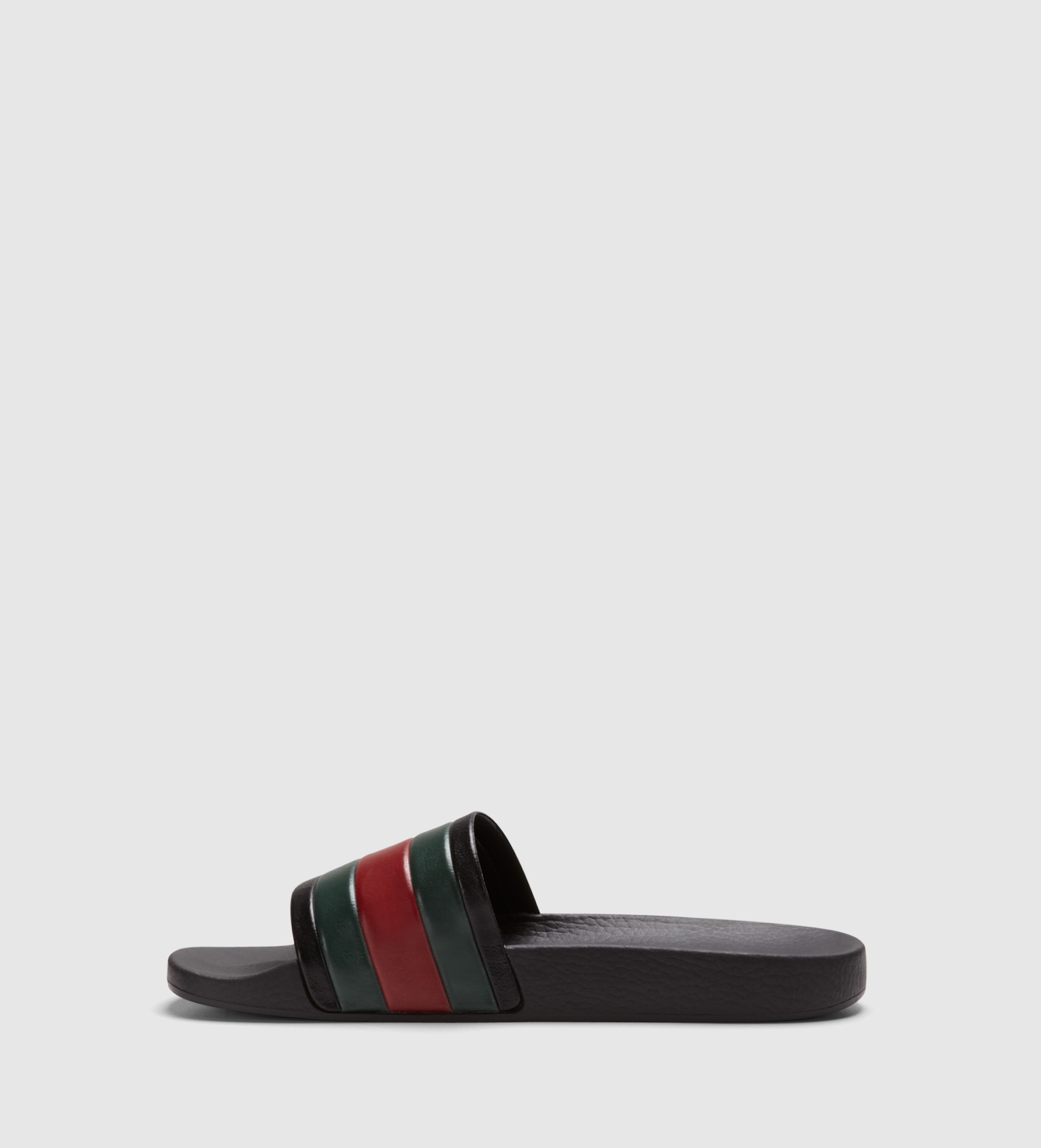 gucci black rubber slides