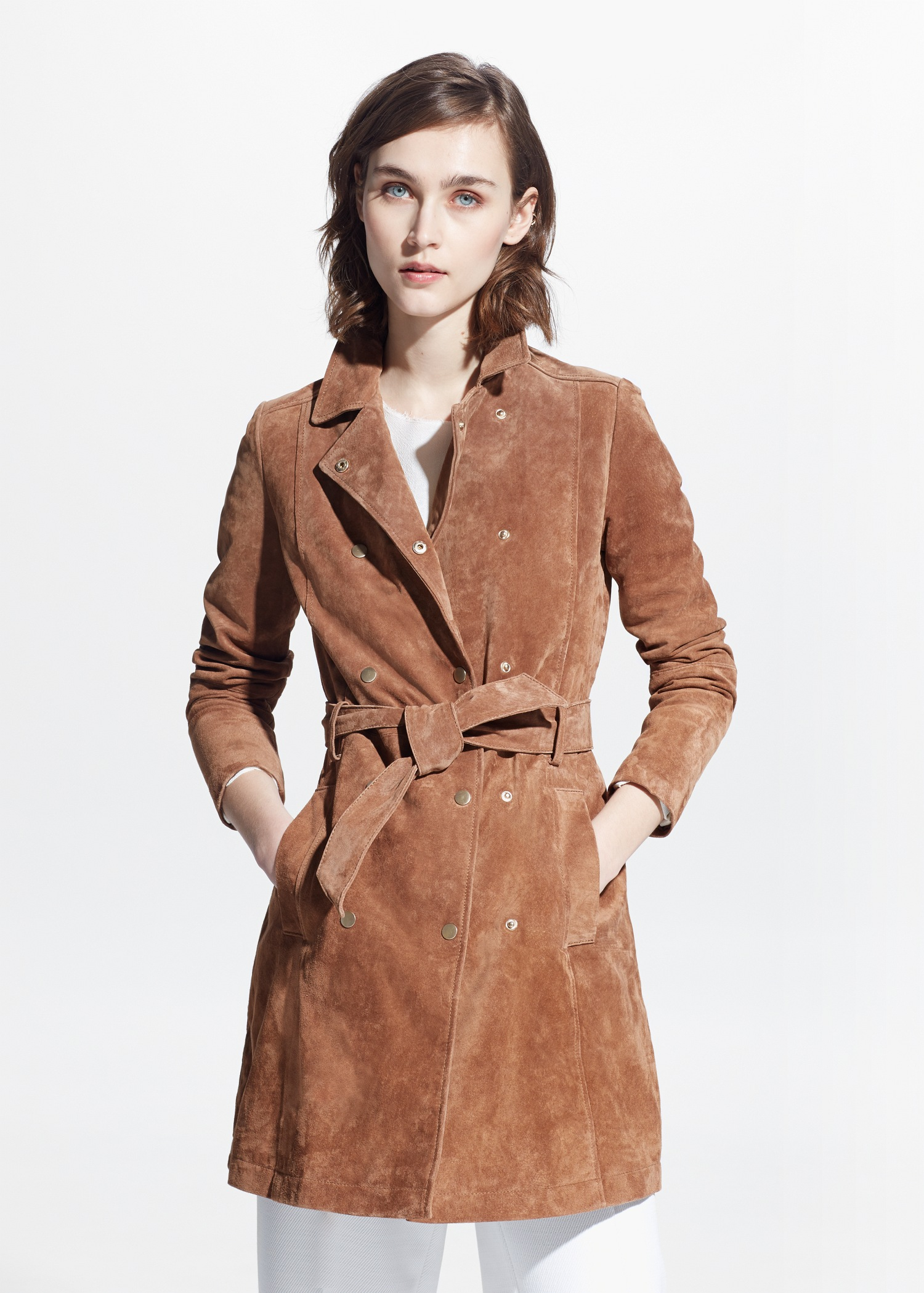 mango suede coat