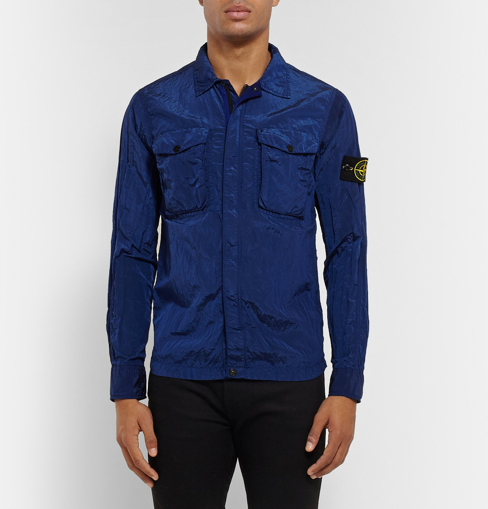stone island shell overshirt