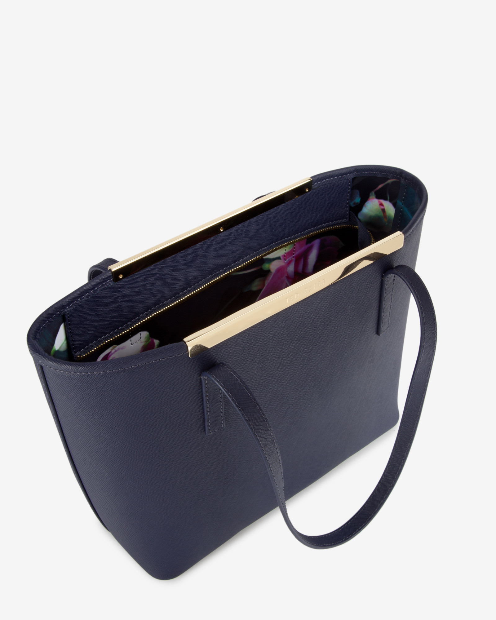 Lyst Ted Baker Crosshatch Leather Per Bag In Blue Gallery Women S Per Bags