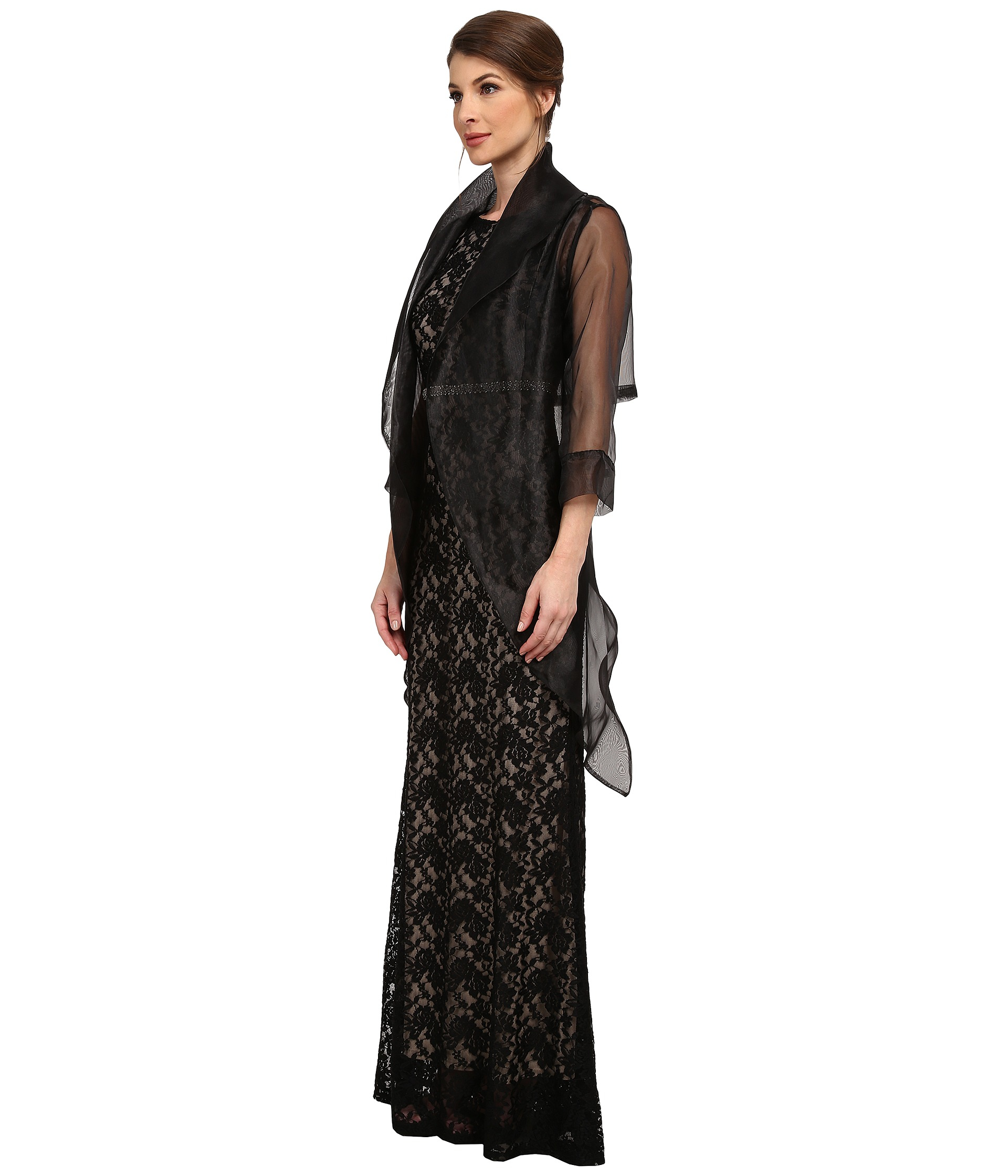adrianna papell organza wrap jacket