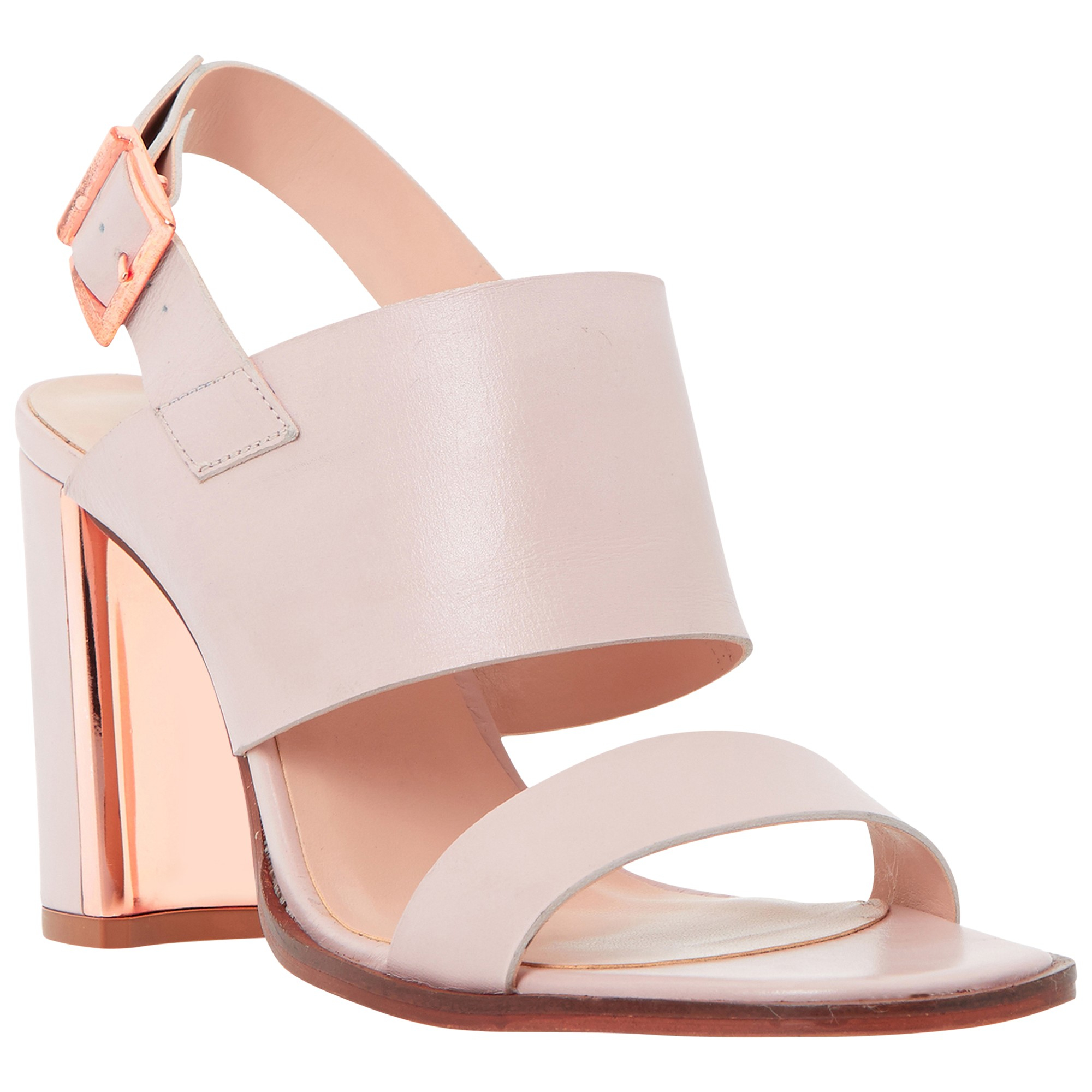 low heel blush sandals