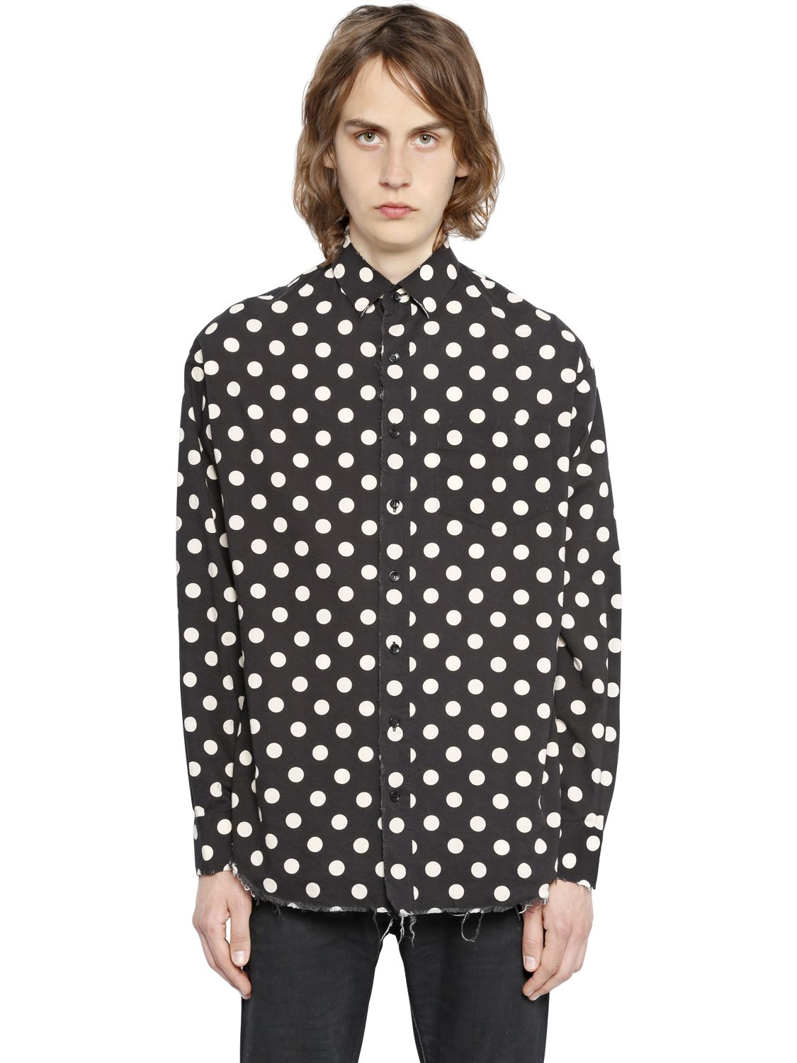 saint laurent dot shirt