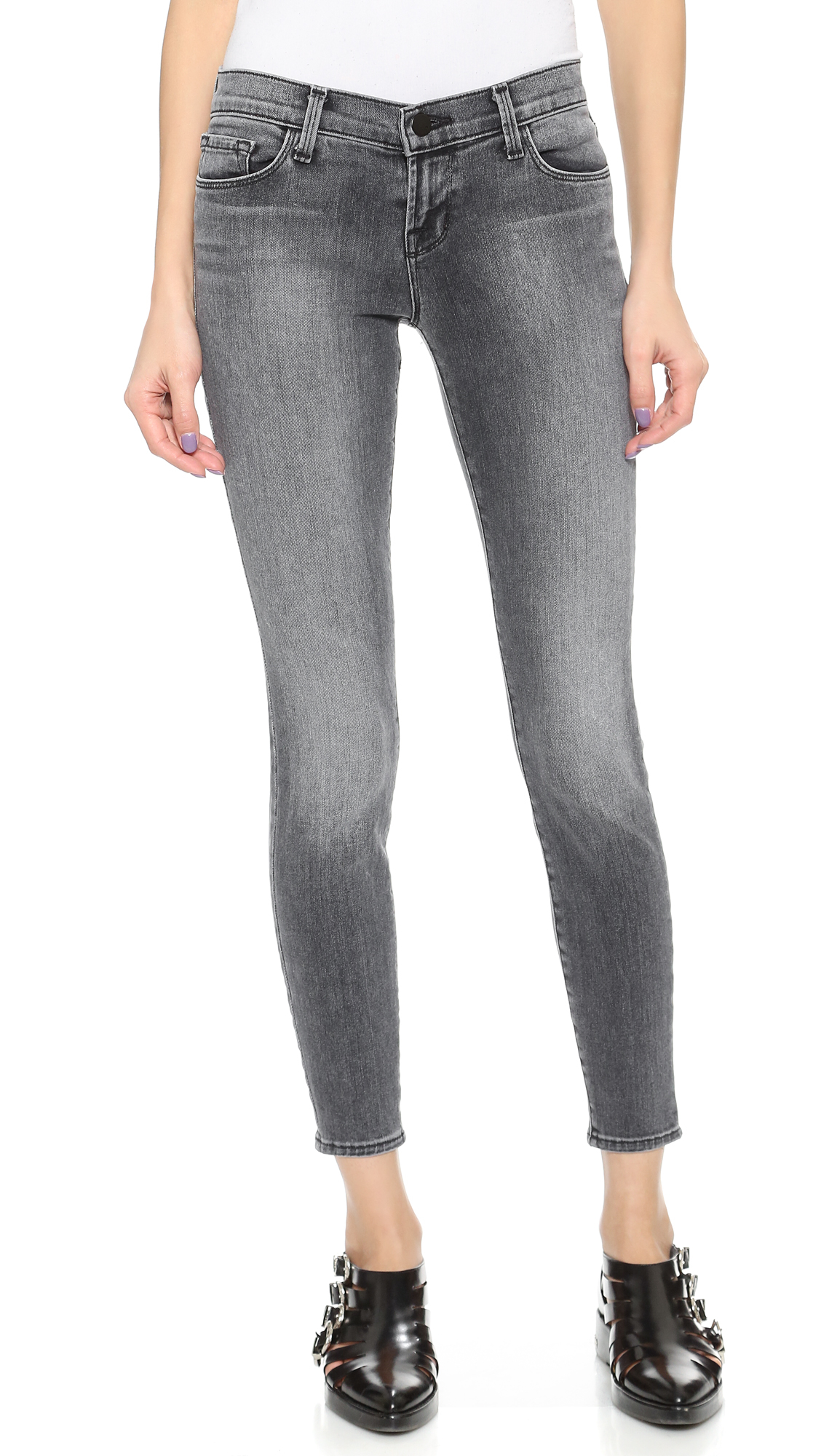 J Brand 9227 Low Rise Ankle Skinny Jeans - Faithful in Blue | Lyst
