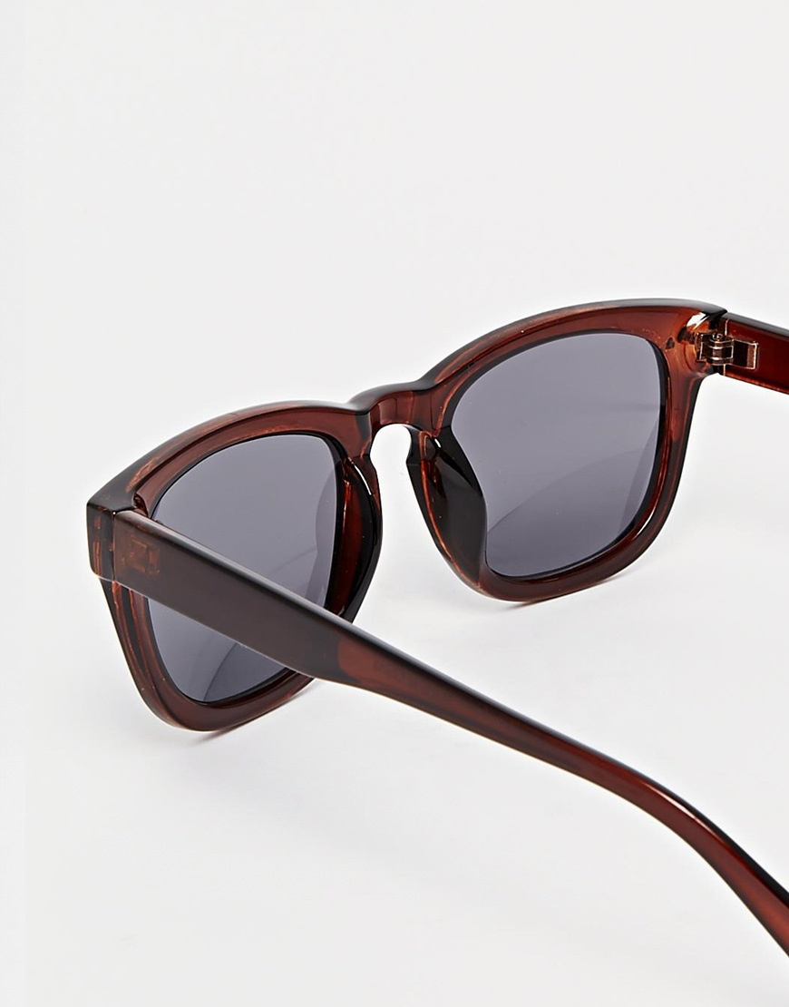 Asos Square Sunglasses in Brown for Men Lyst