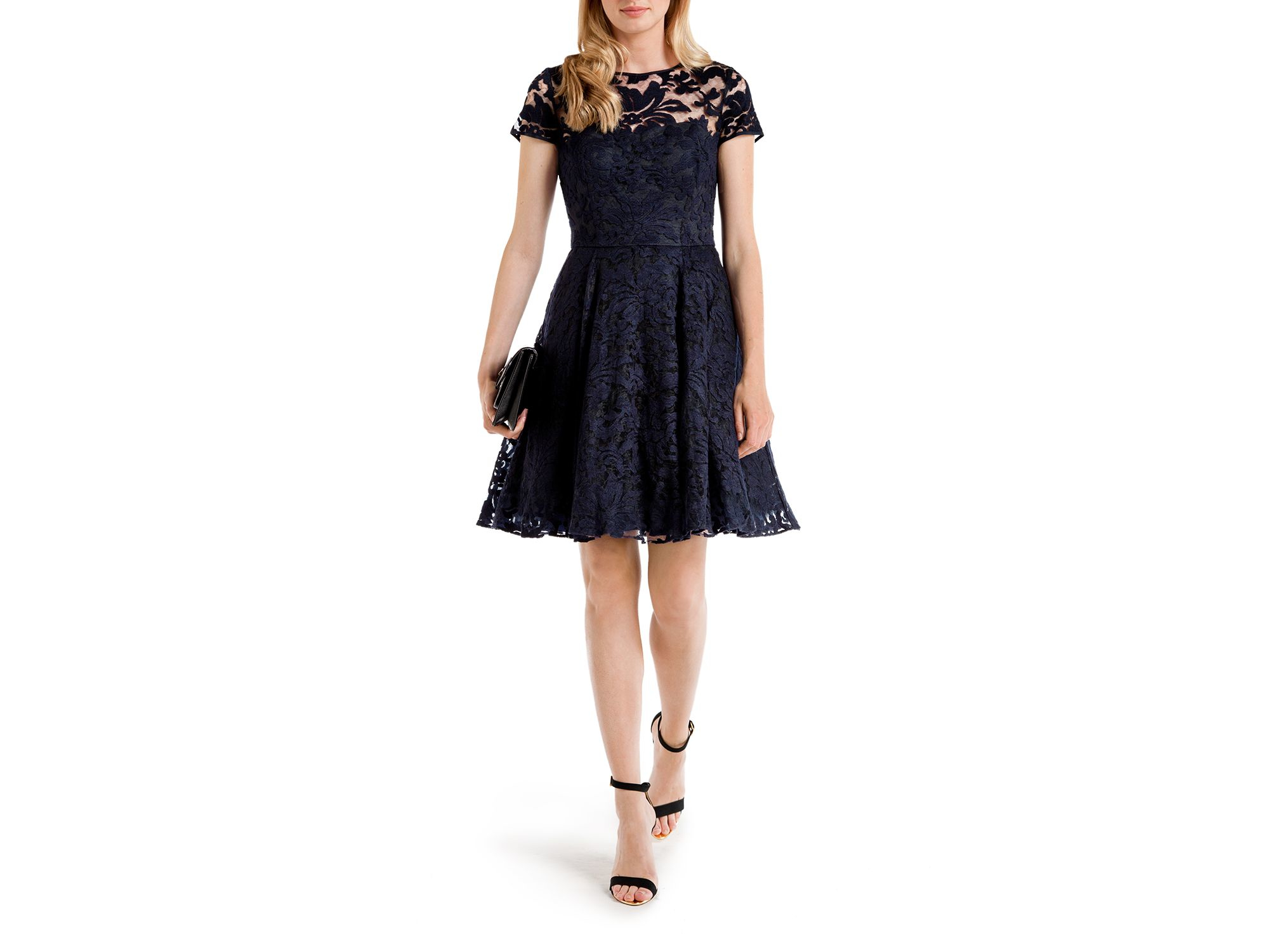 ted baker blue lace dress
