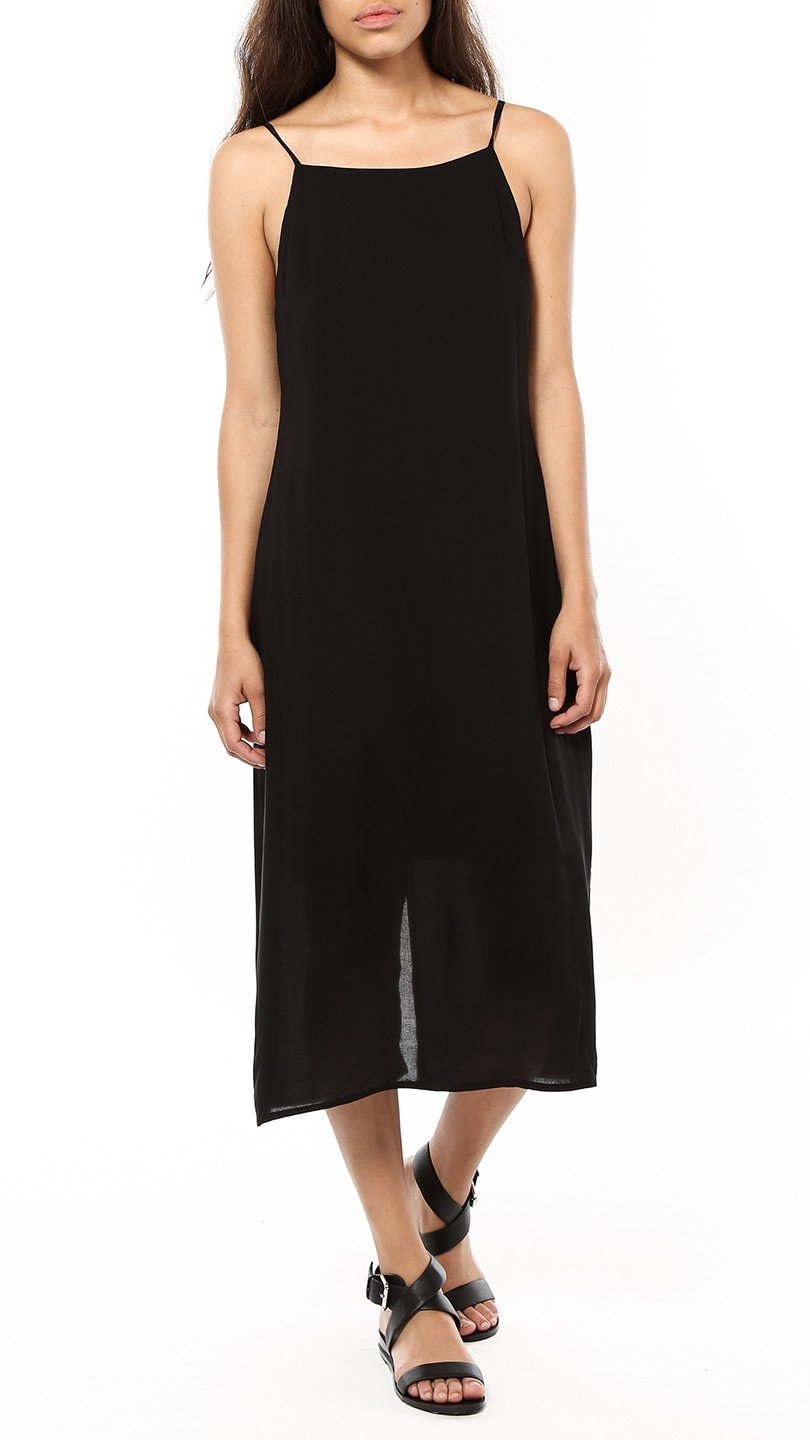 Glamorous Midi Slip Dress in Black Lyst