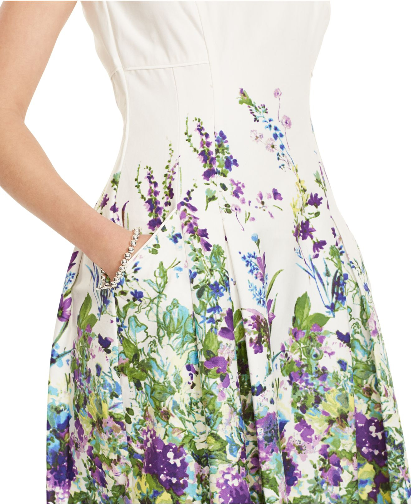 ralph lauren white floral dress