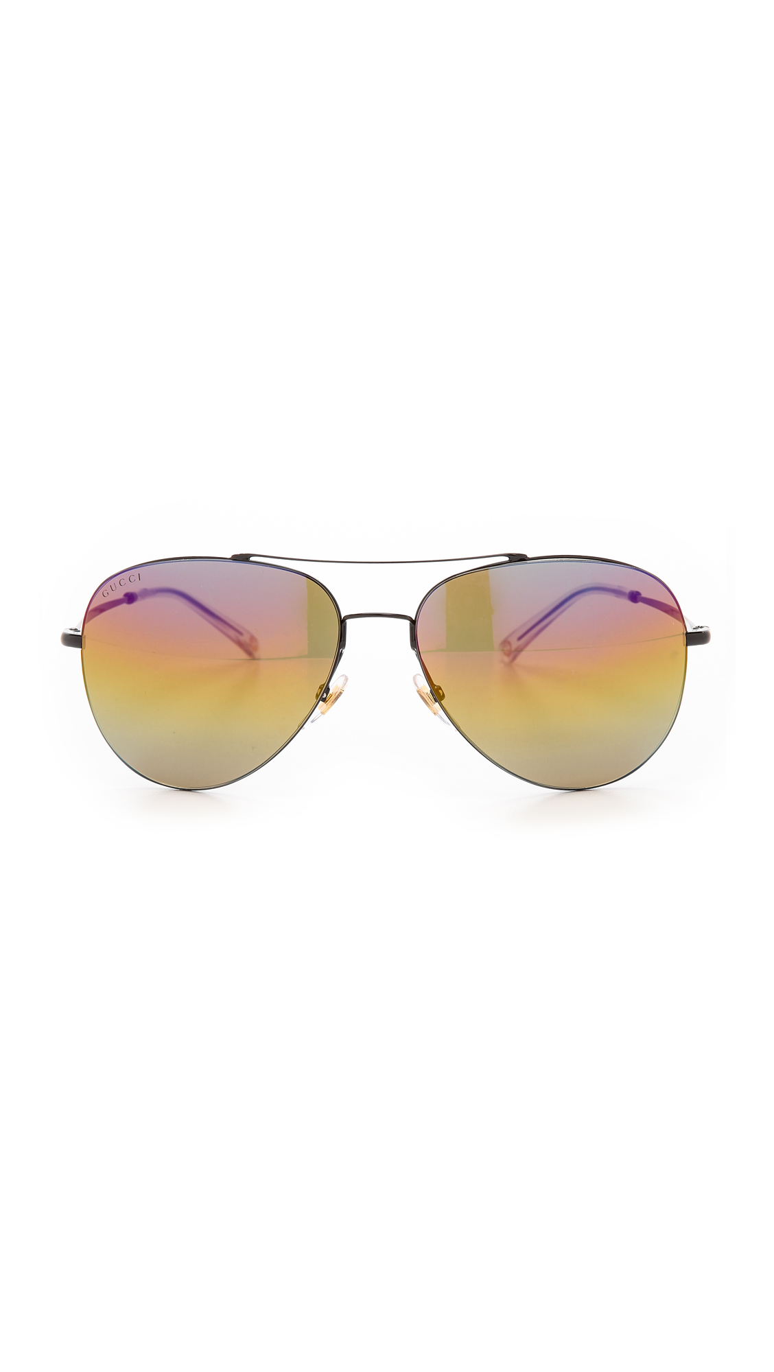 gucci mirrored aviator sunglasses