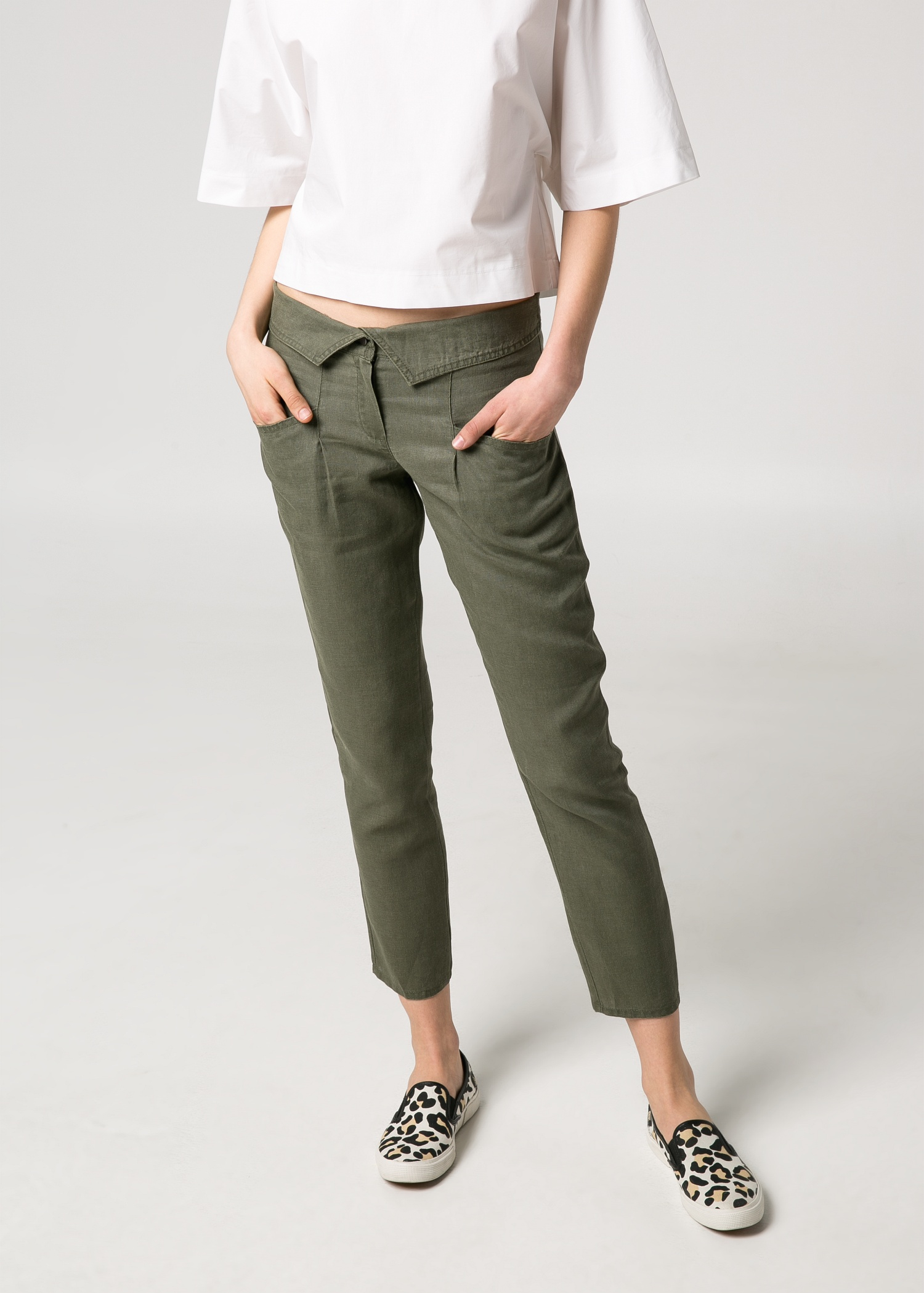 mango khaki pants